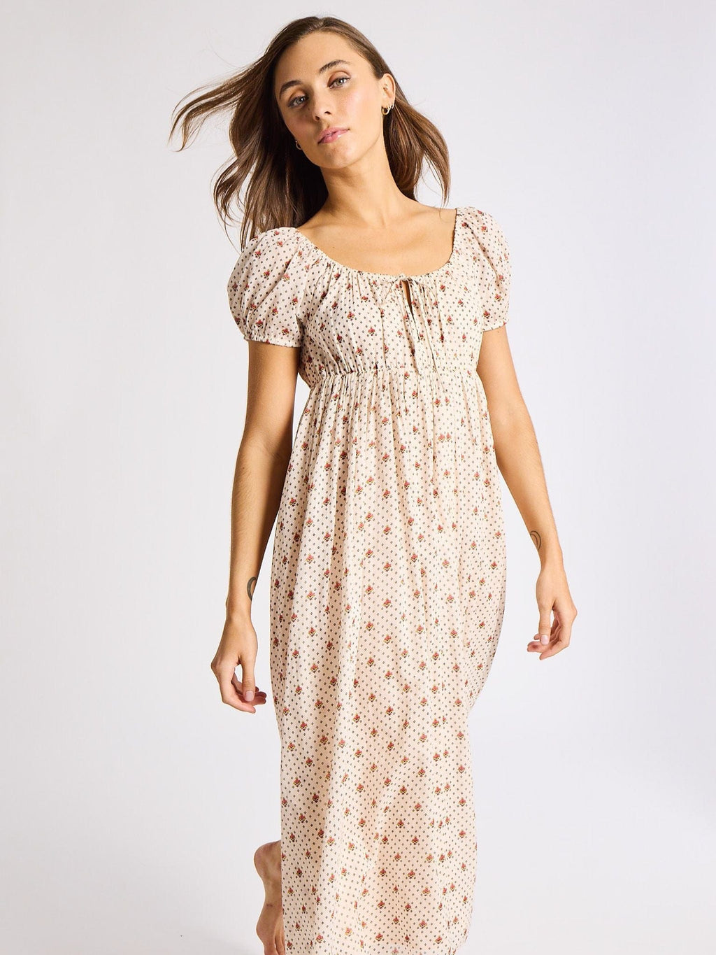 Coralie Dress in Blush Foulard