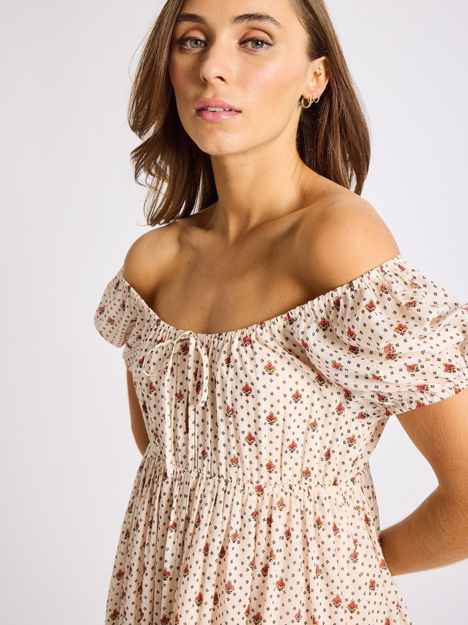 Coralie Dress in Blush Foulard