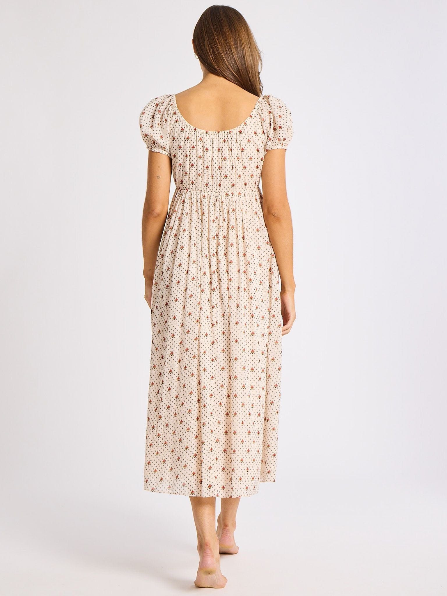 Coralie Dress in Blush Foulard