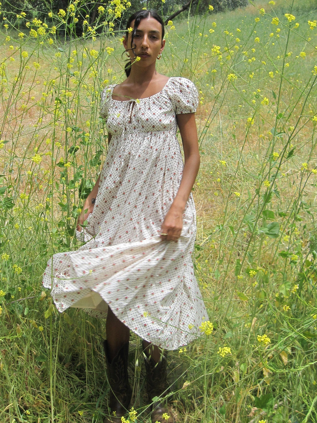 Coralie Dress in Blush Foulard