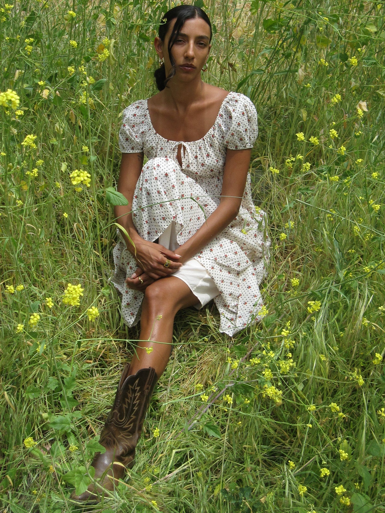 Coralie Dress in Blush Foulard