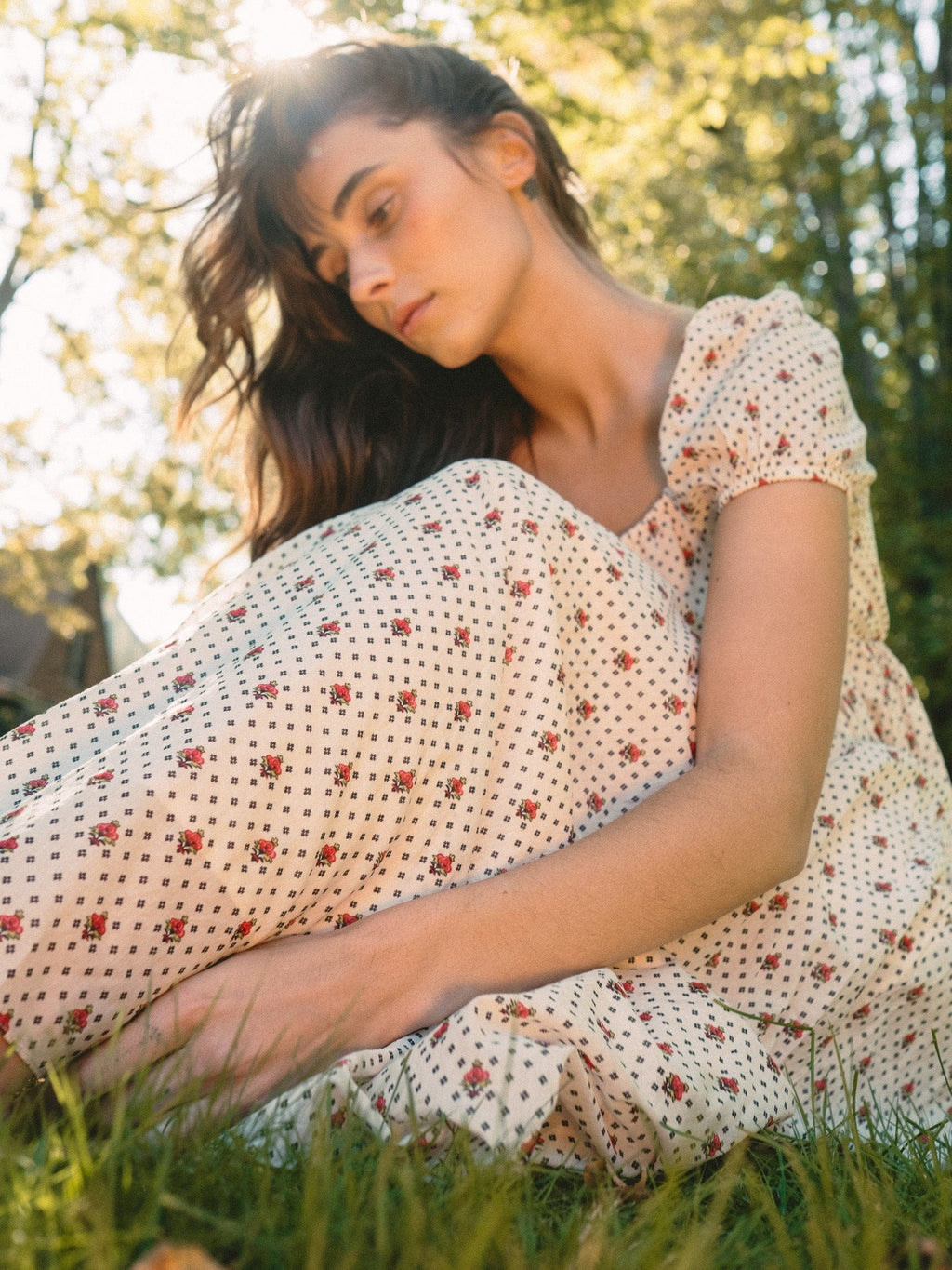 Coralie Dress in Blush Foulard