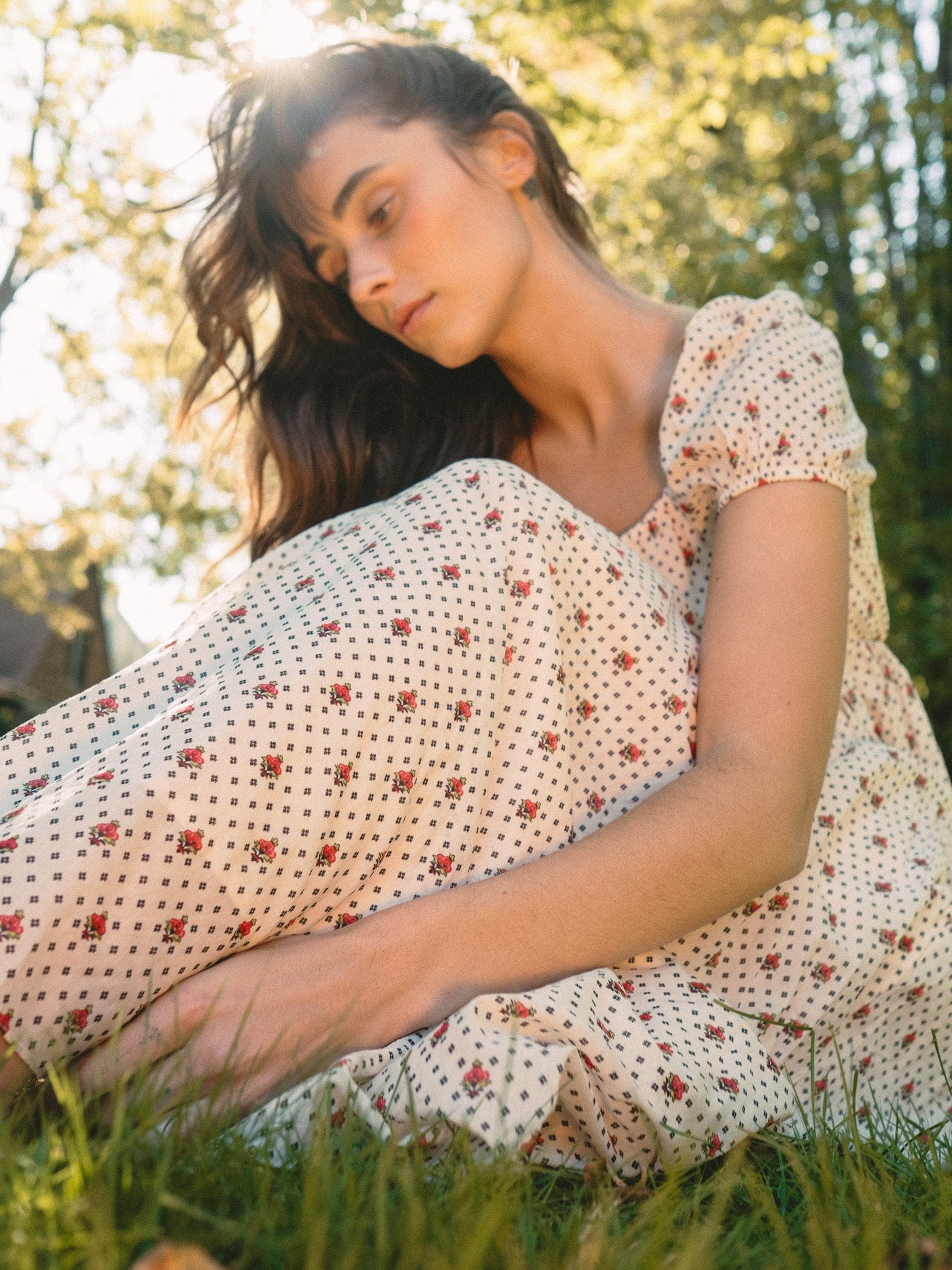 Coralie Dress in Blush Foulard