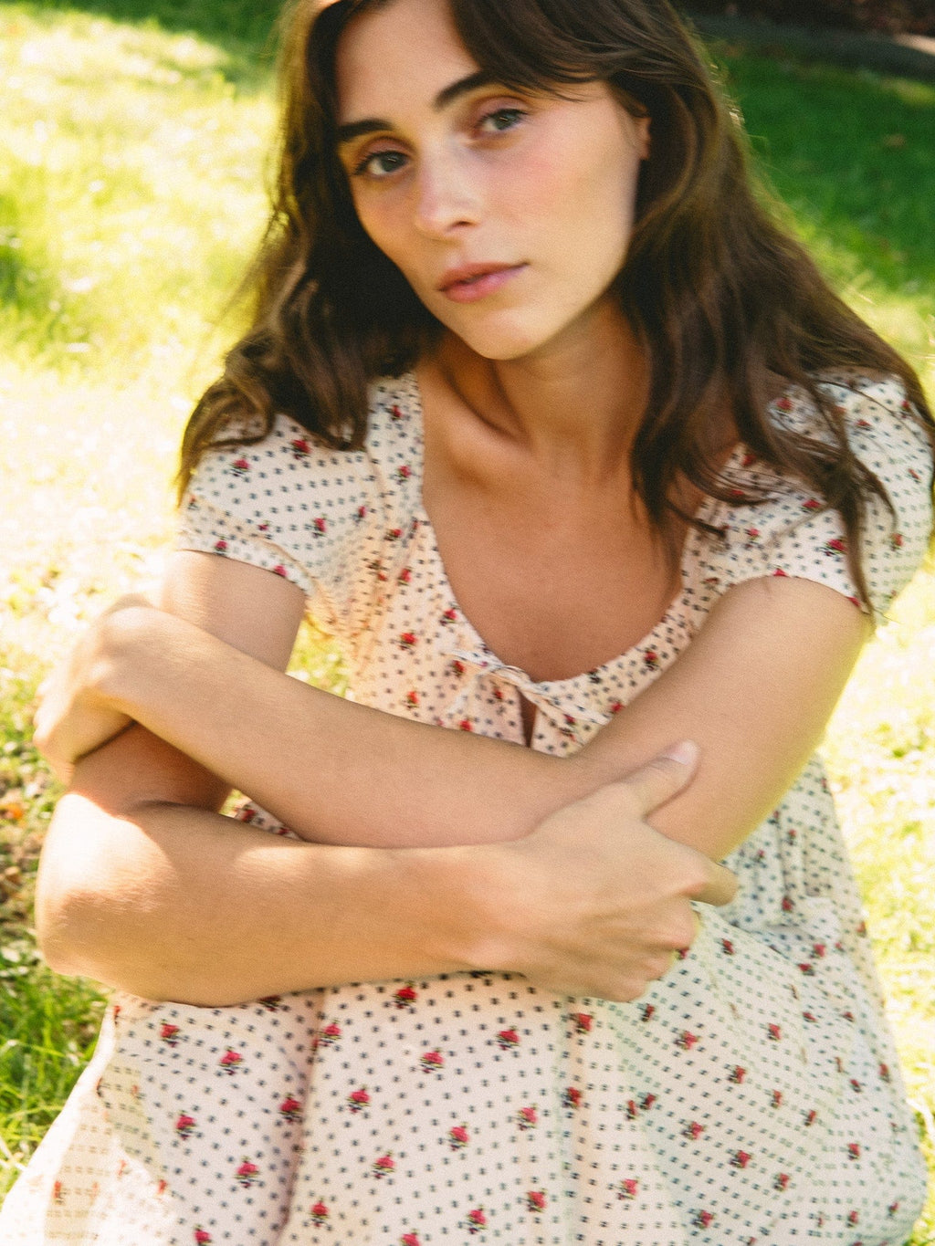 Coralie Dress in Blush Foulard