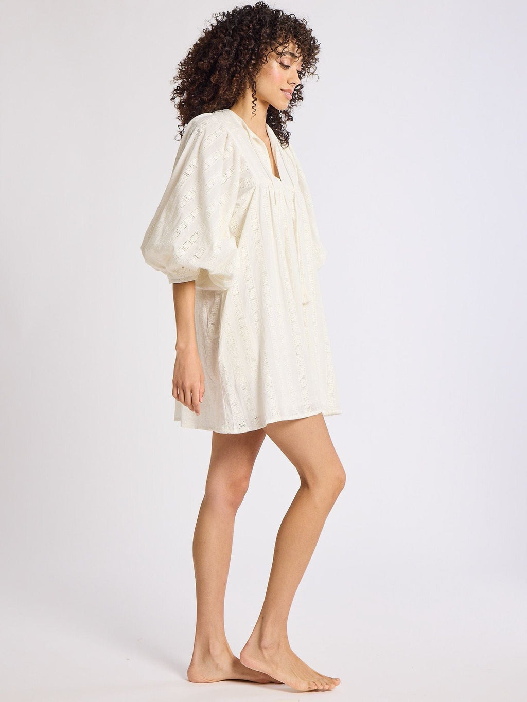 Daisy Dress in Ivory Eyelet