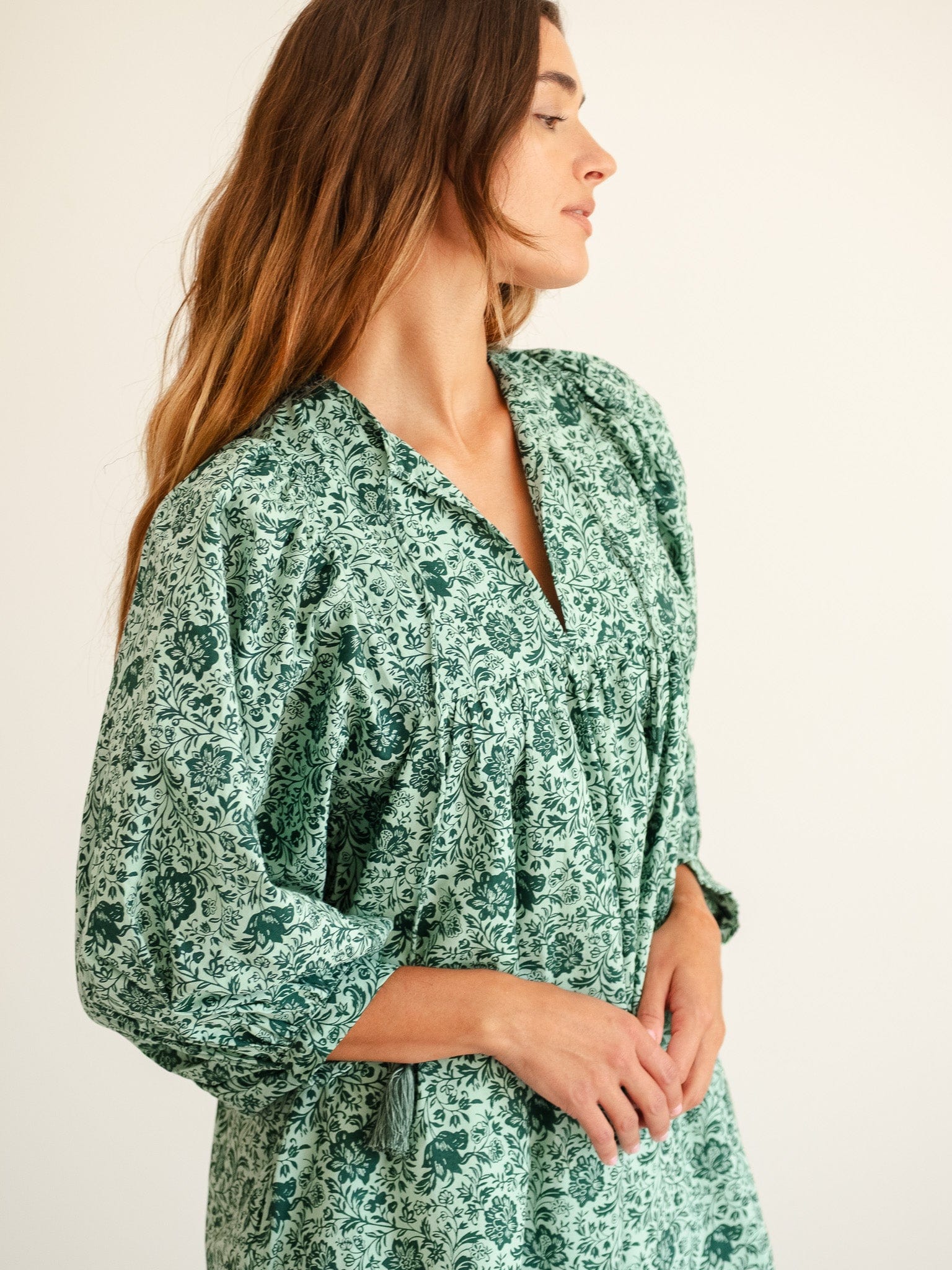 Daisy Dress in Jade Floral