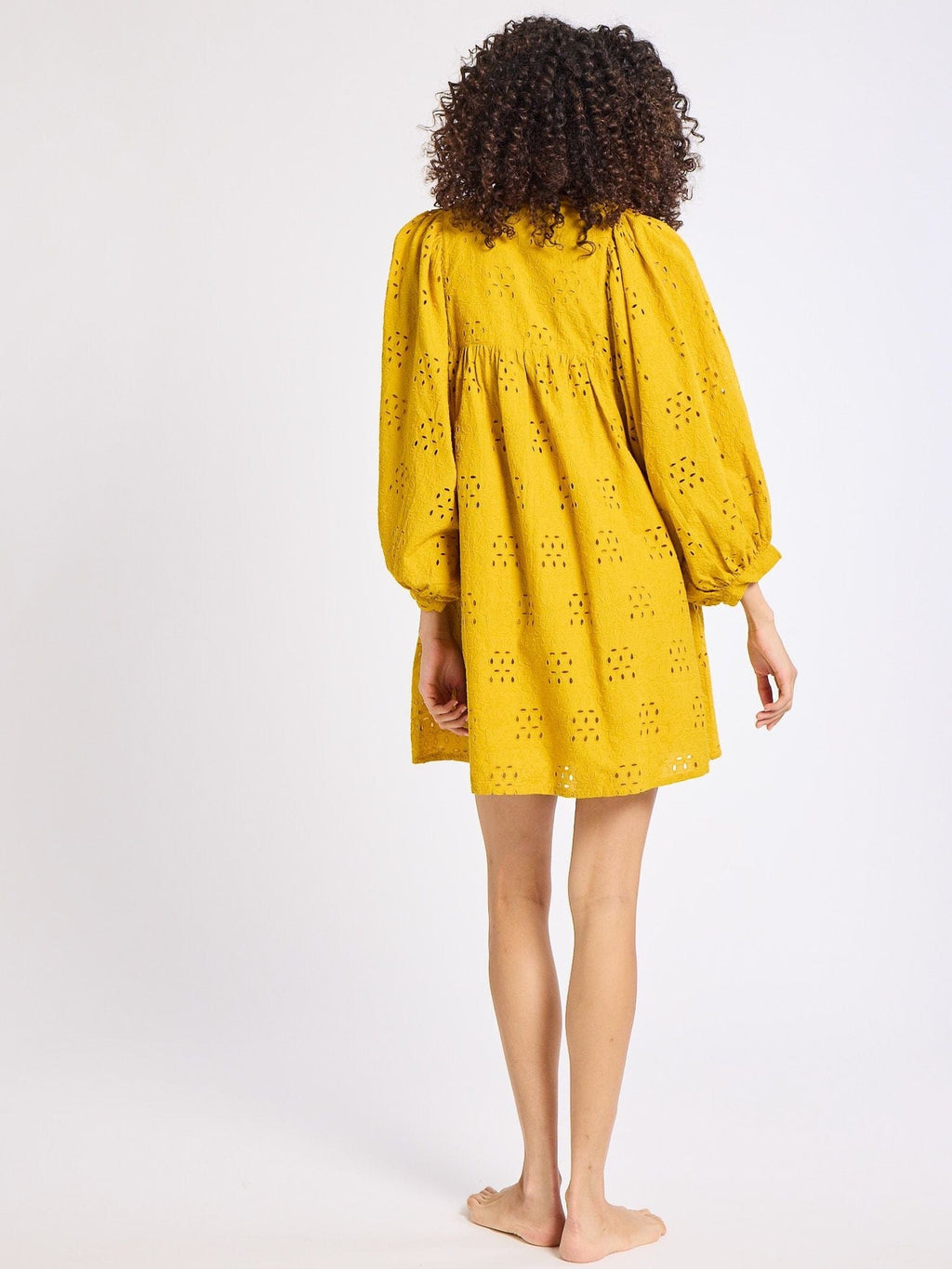 Daisy Dress in Marigold Eyelet