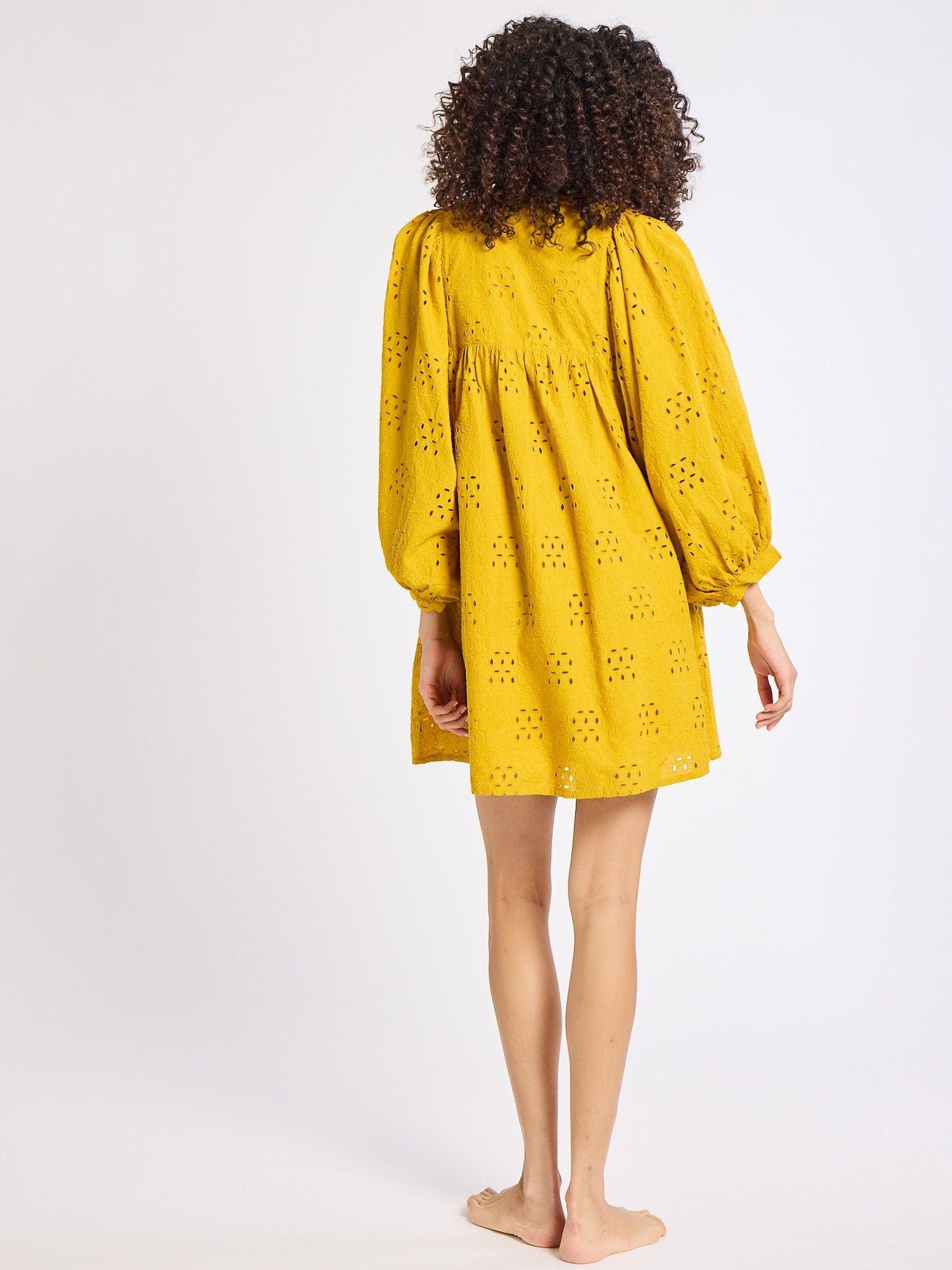 Daisy Dress in Marigold Eyelet