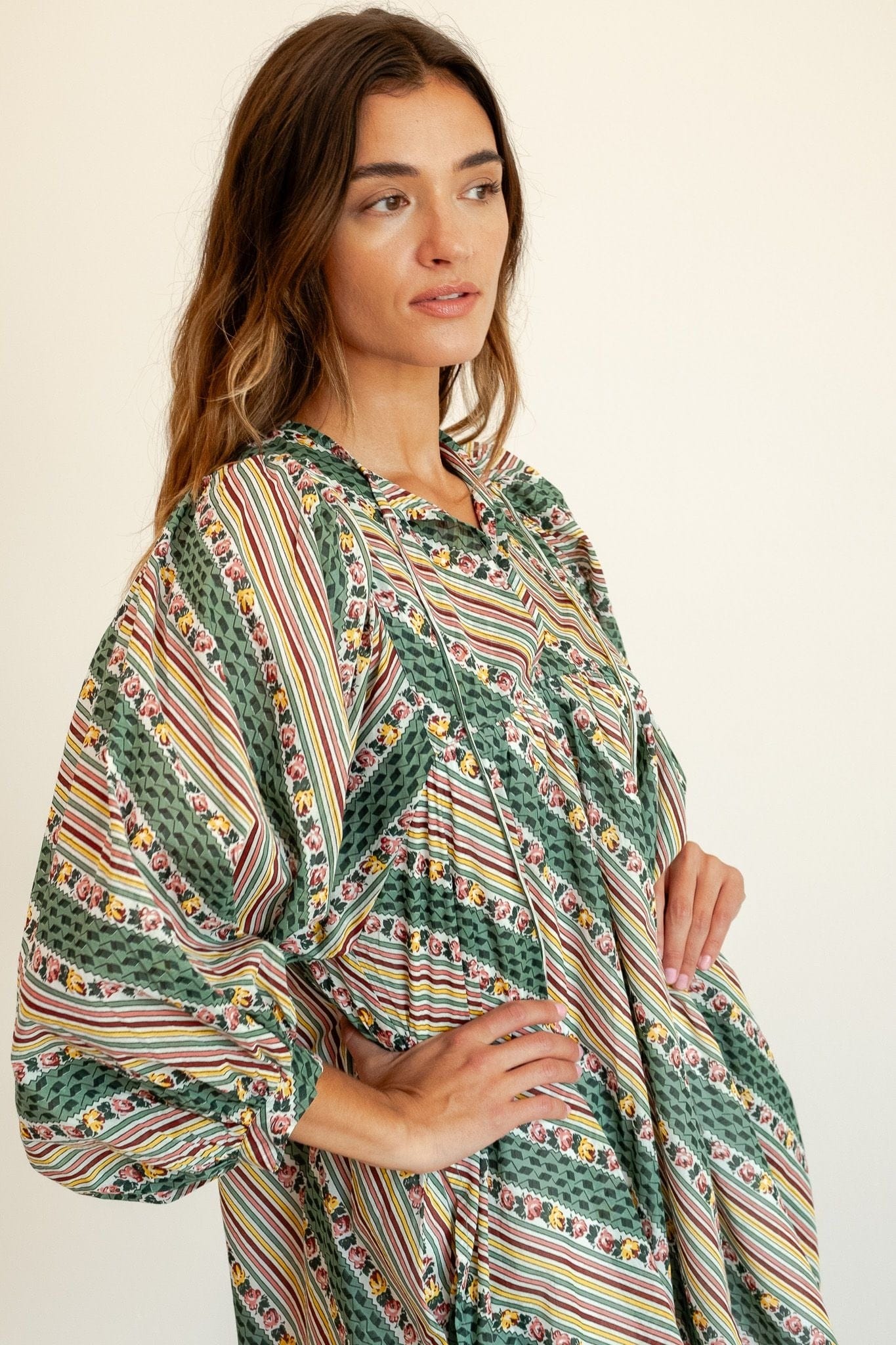 Daisy Dress in Rose Stripe