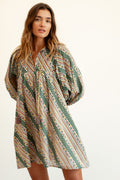 Daisy Dress in Rose Stripe