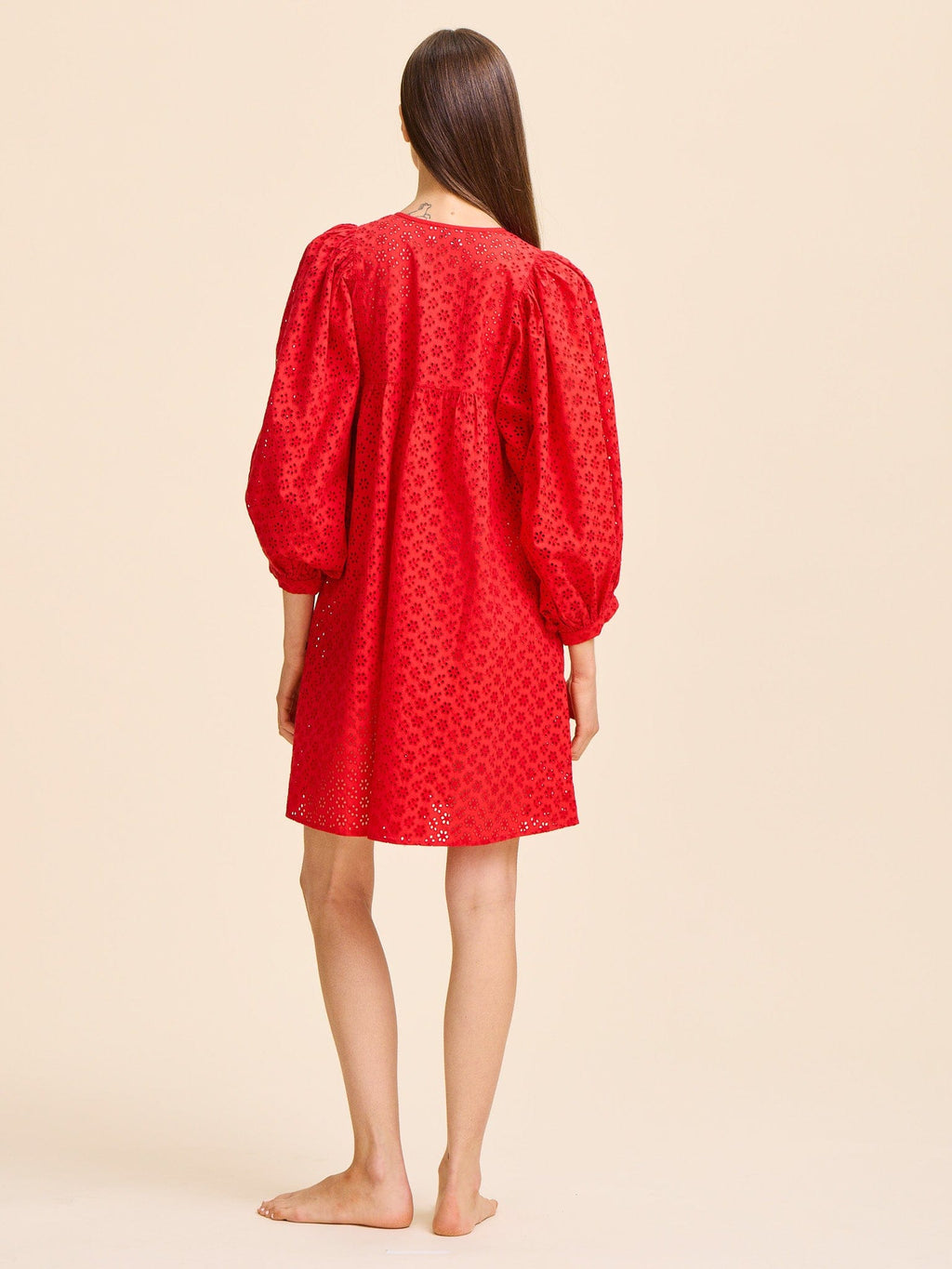 Daisy Dress in Scarlet Eyelet