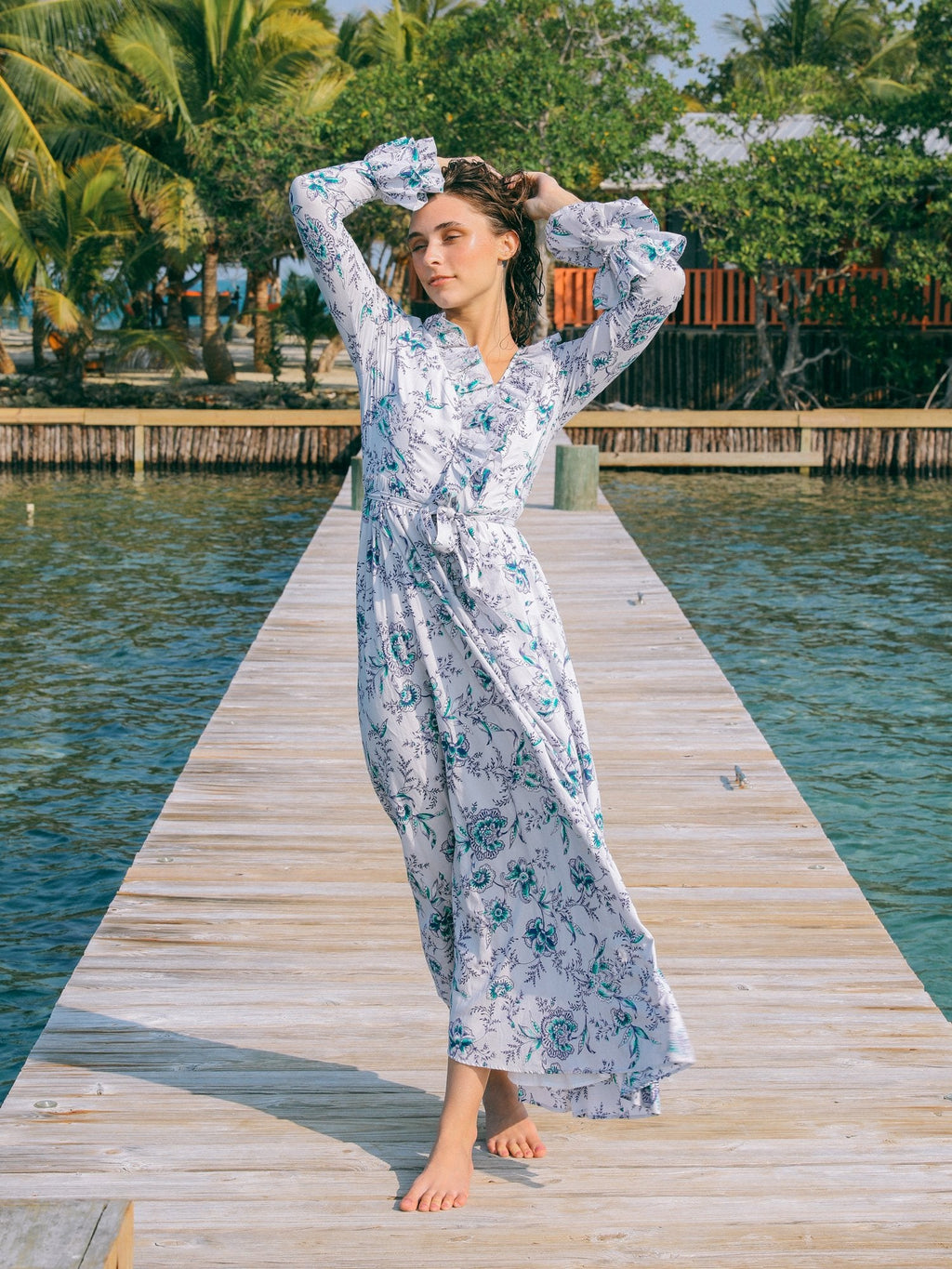 Elisabetta Dress in Cornflower