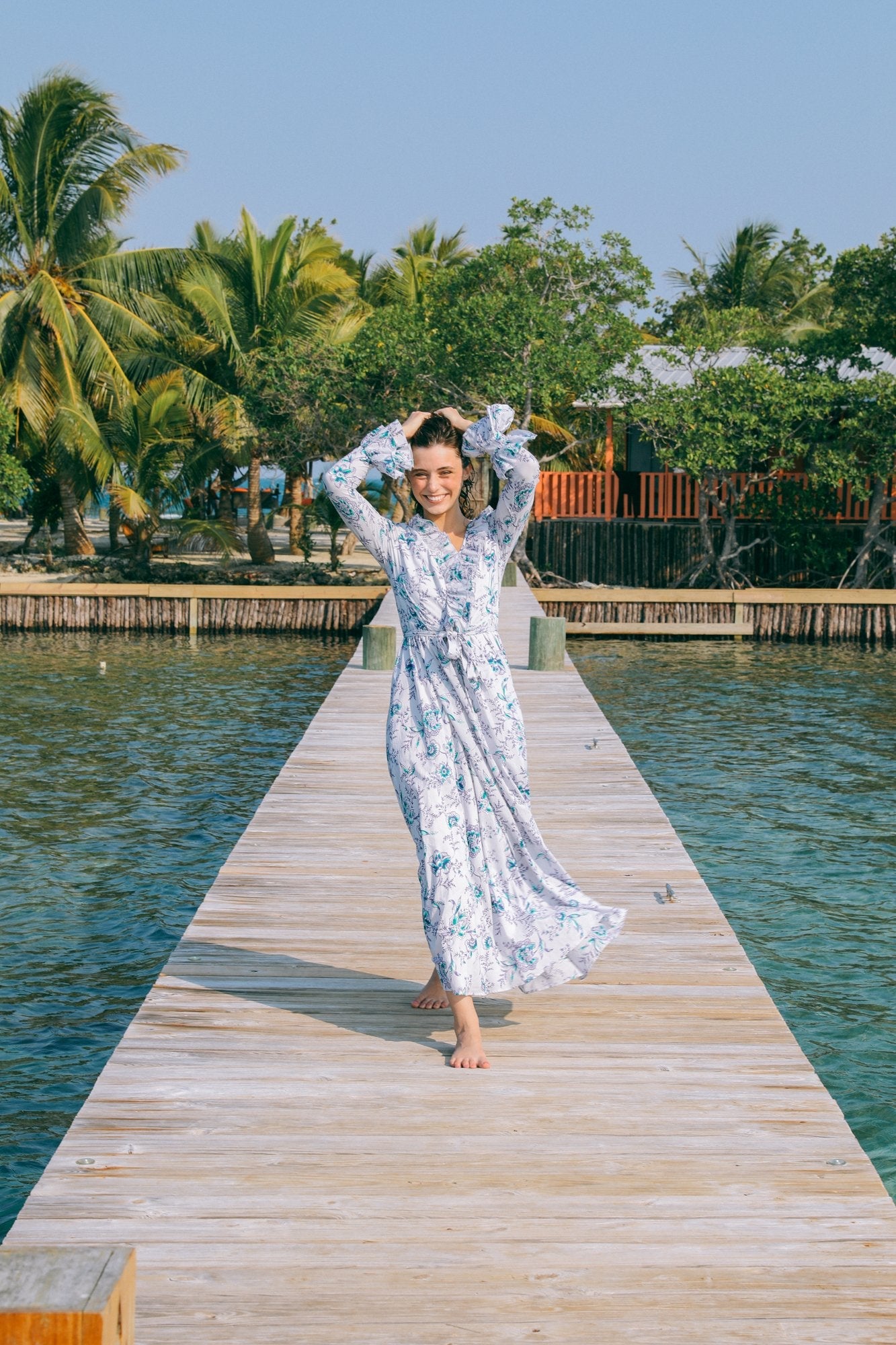 Elisabetta Dress in Cornflower