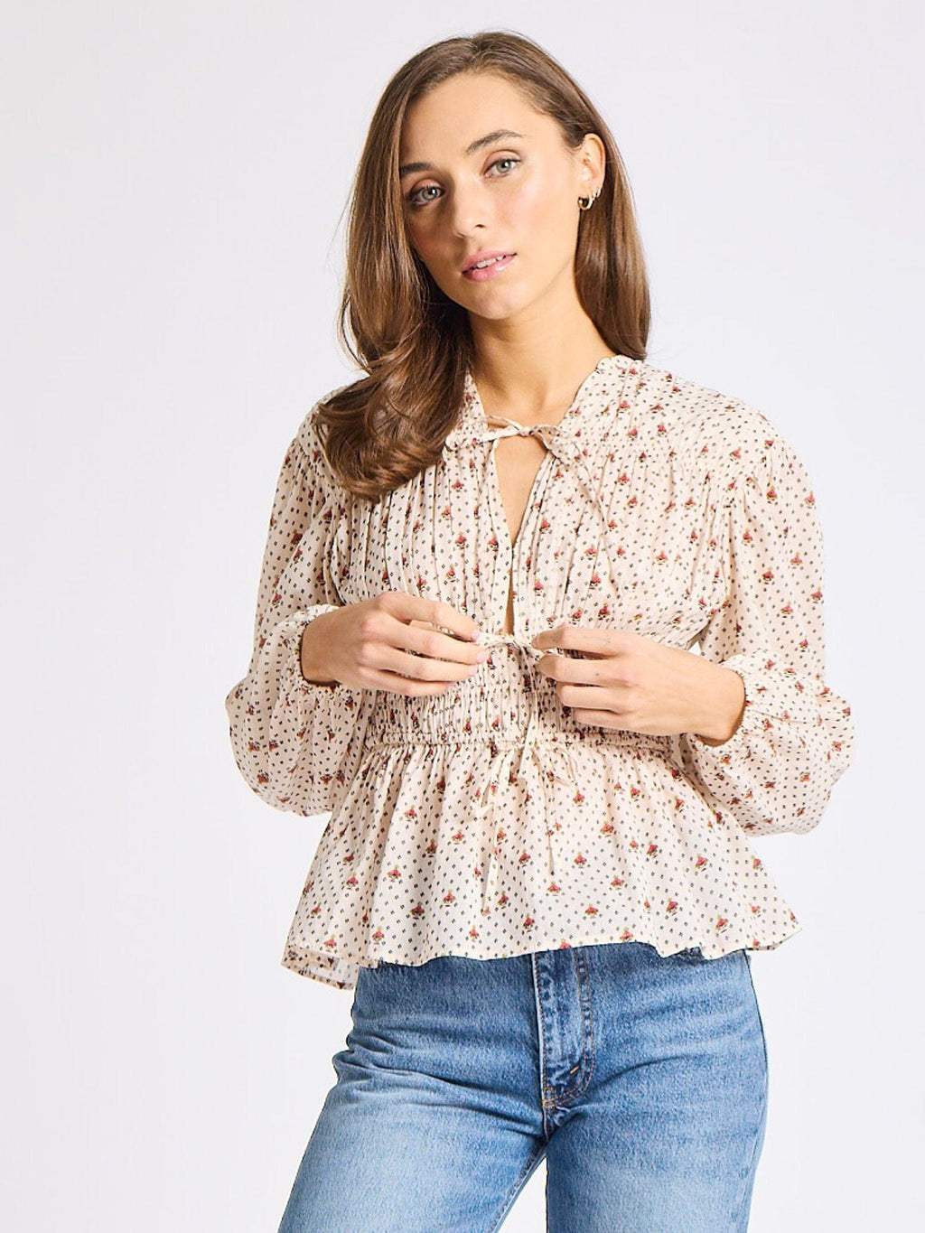 Ella Top in Blush Foulard