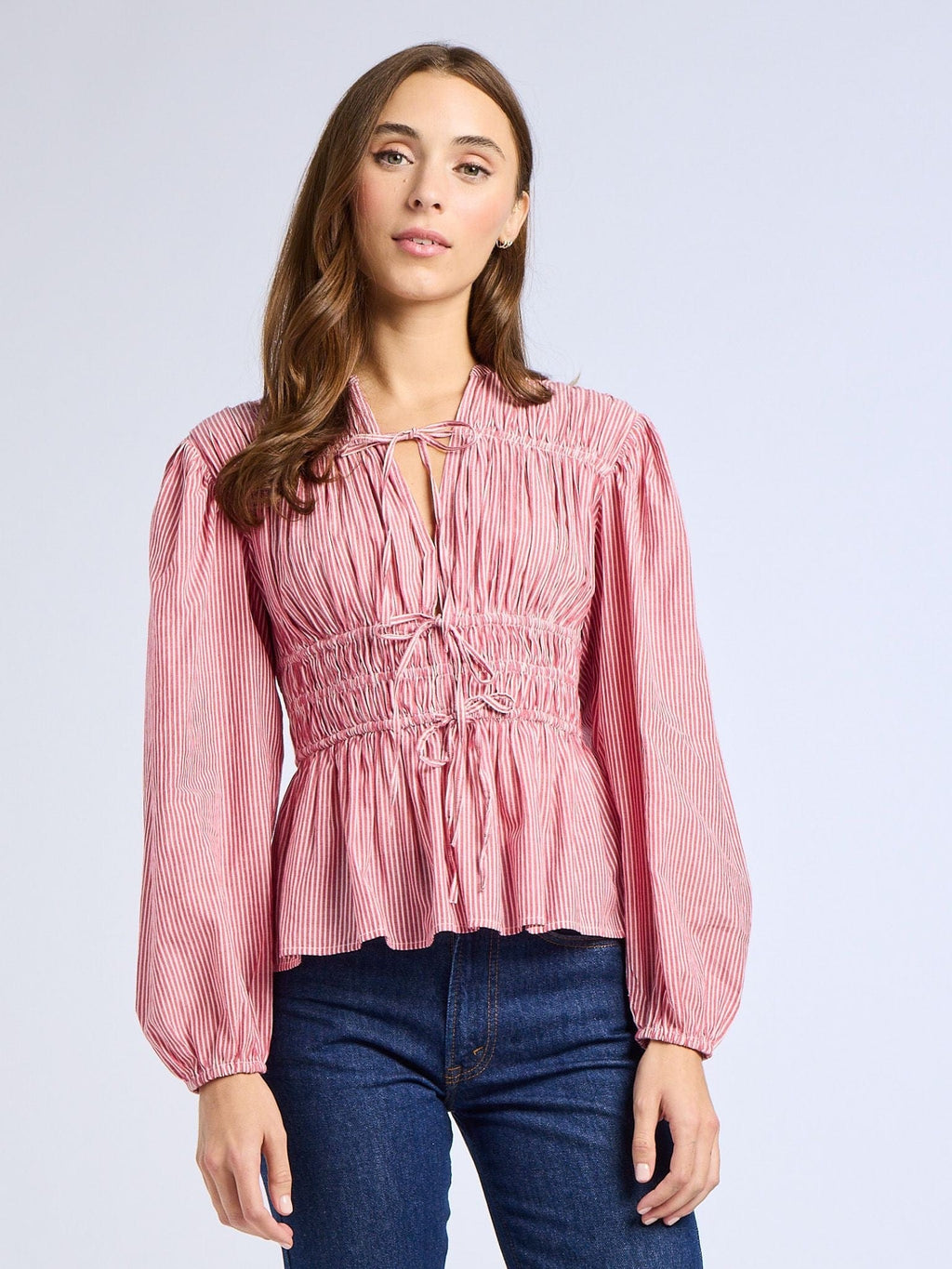 Ella Top in Tango Stripe