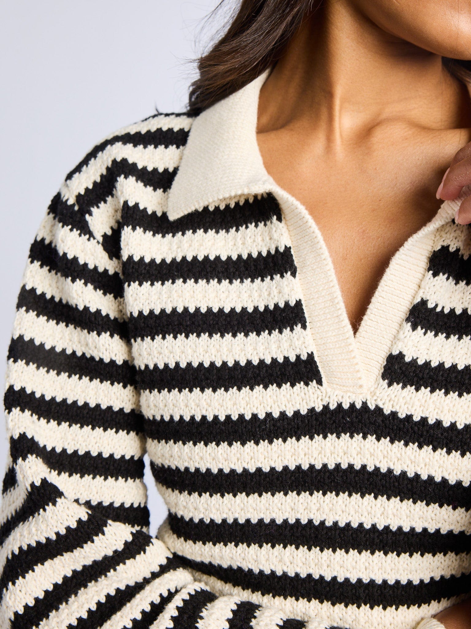 Flora Henley in Black Stripe
