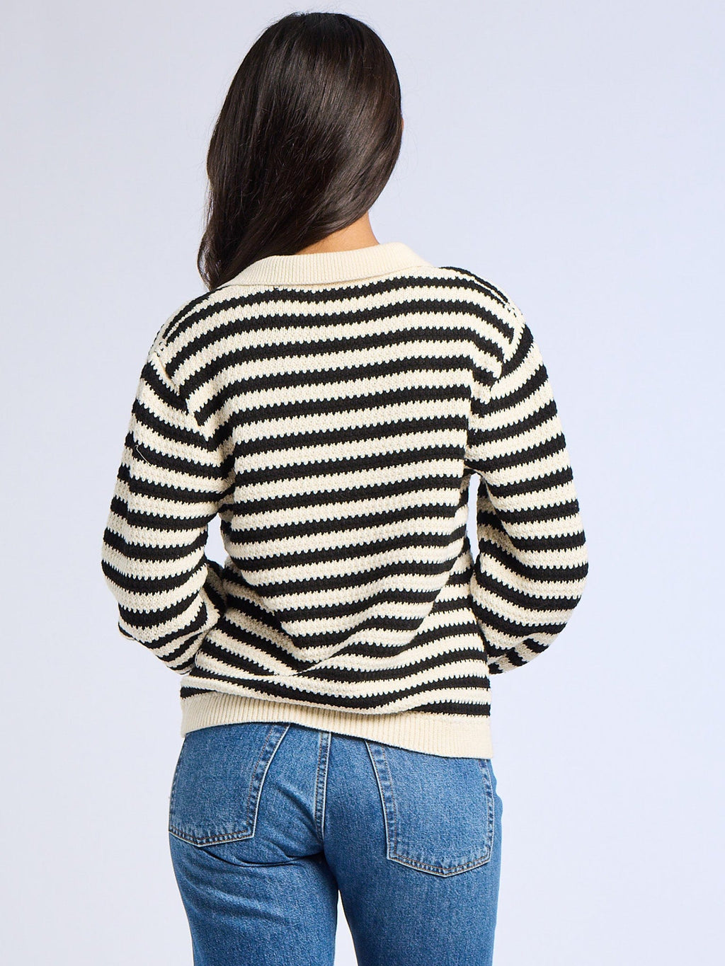 Flora Henley in Black Stripe