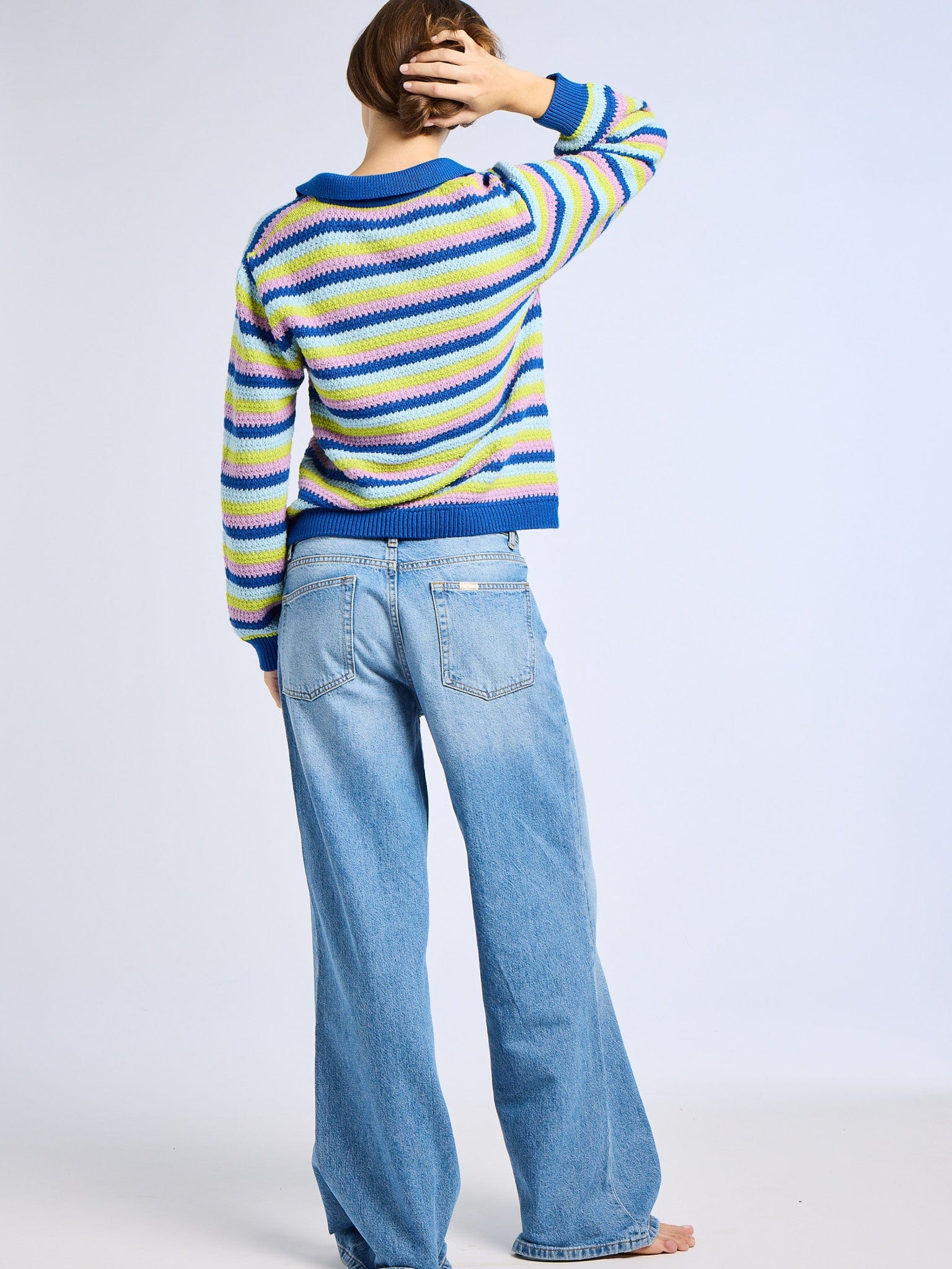 Flora Henley in Printemps Stripe