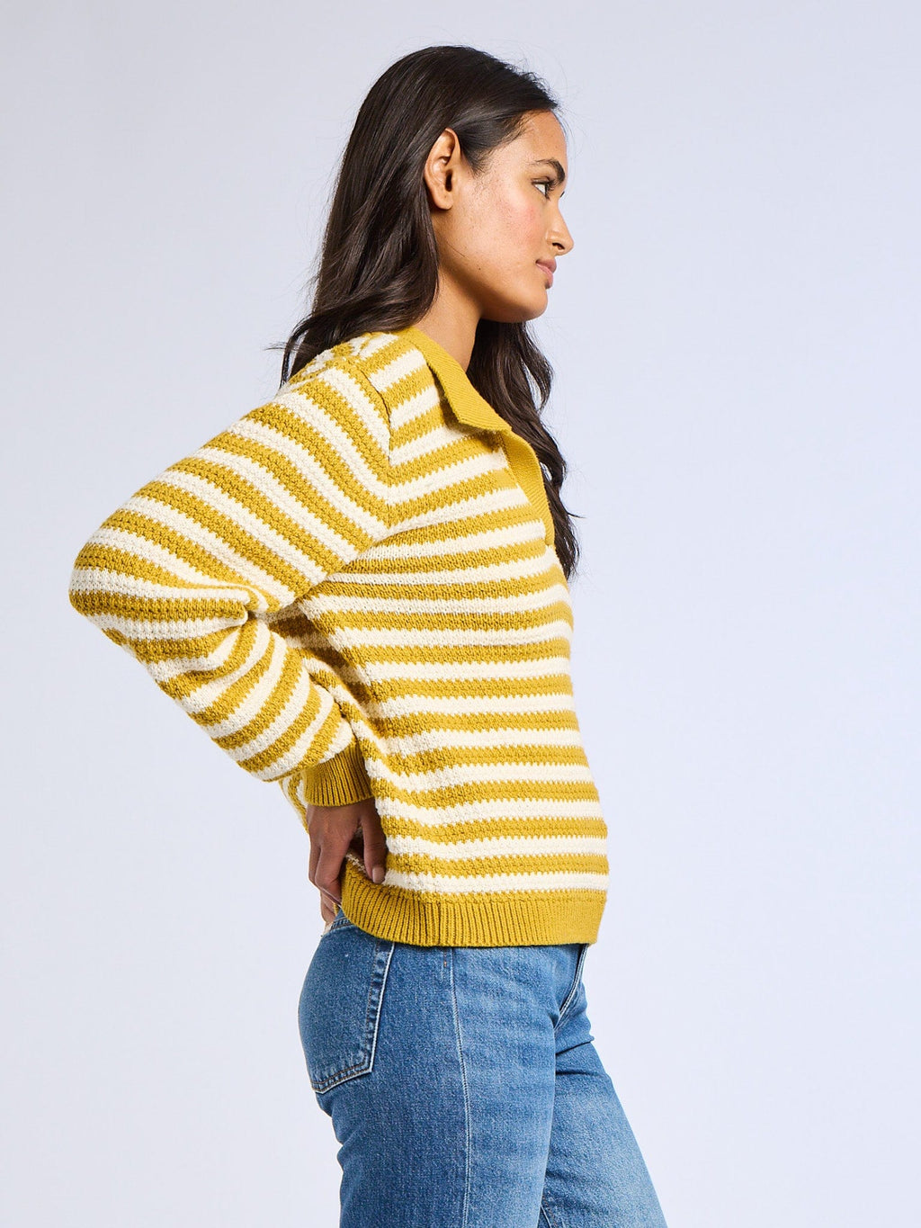 Flora Henley in Sand Stripe