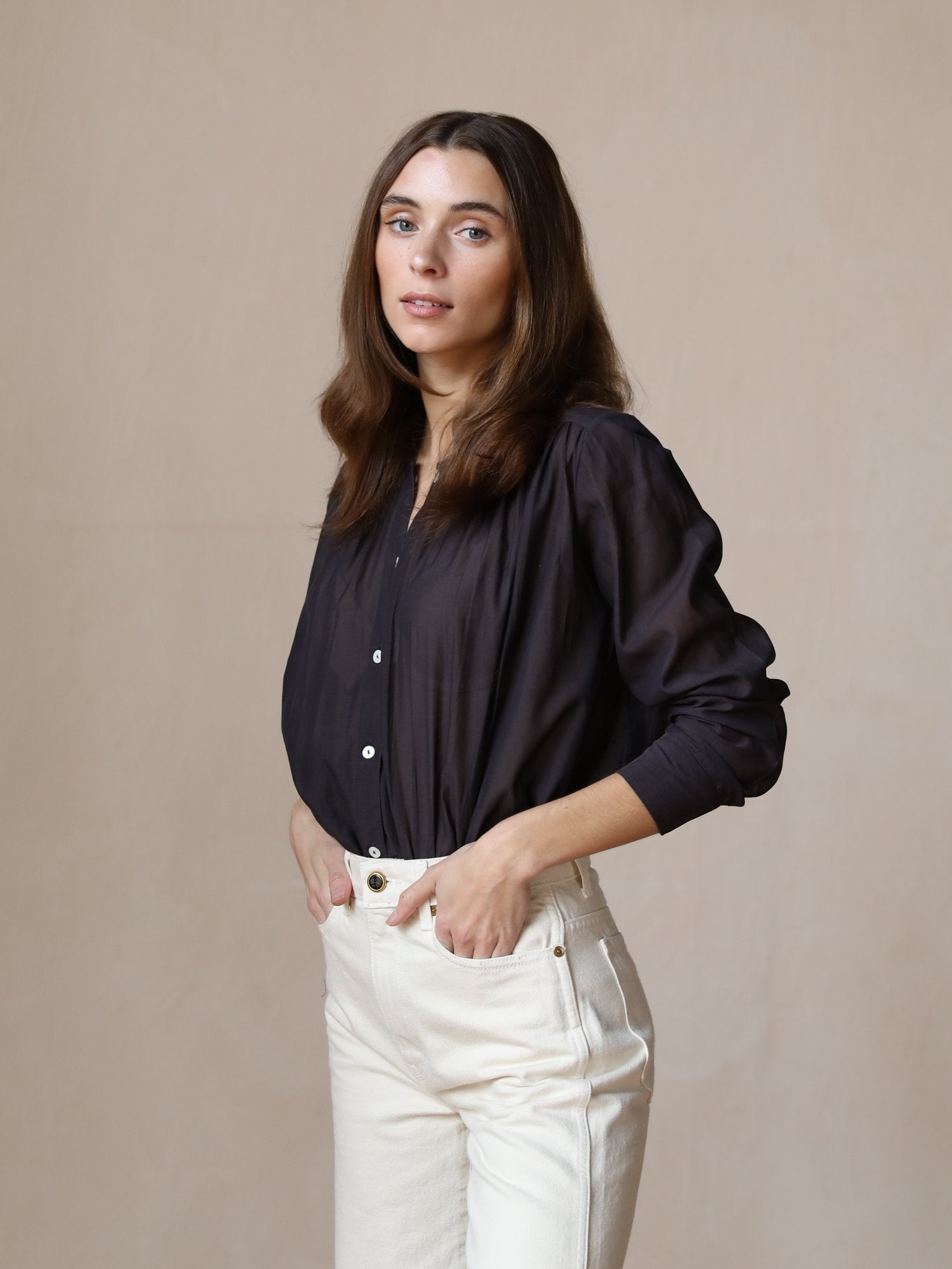 Florian Top in Noir Voile