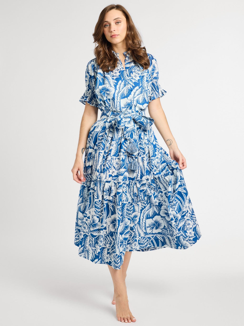 Françoise Skirt in Blue Hibiscus