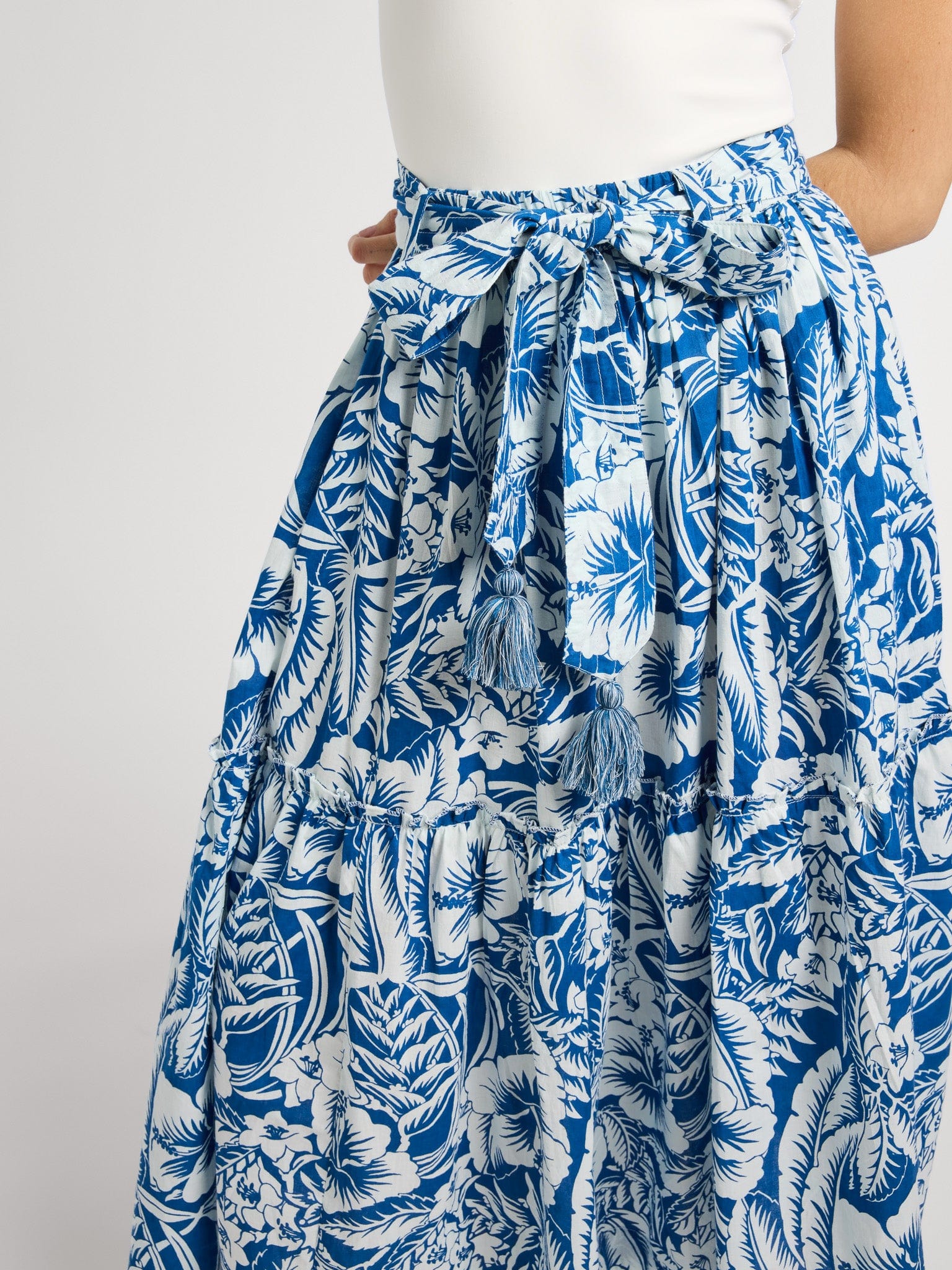Françoise Skirt in Blue Hibiscus