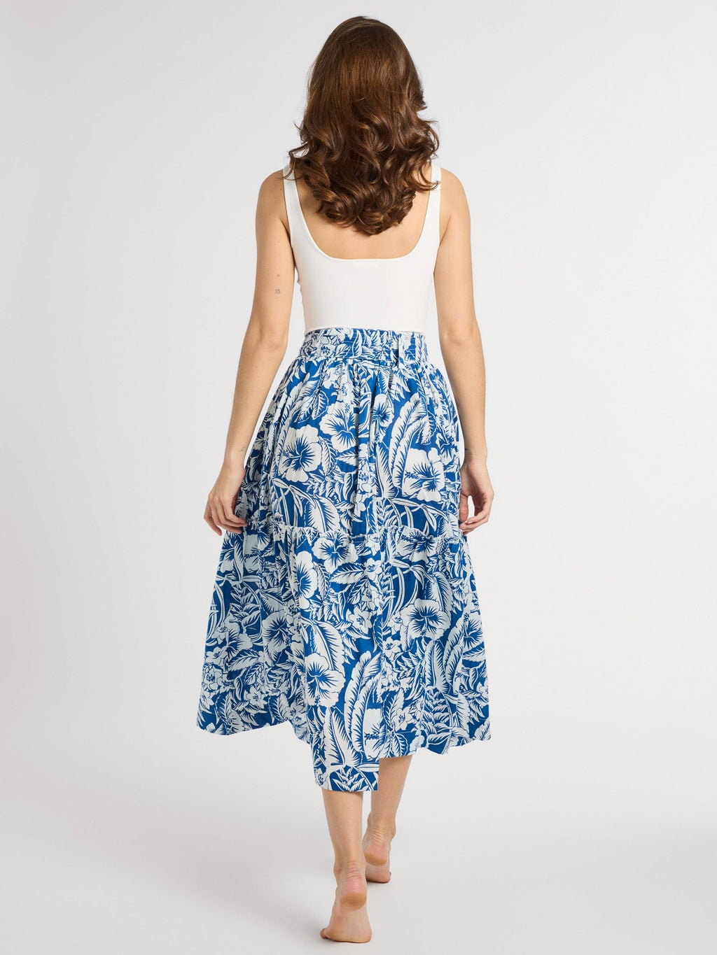 Françoise Skirt in Blue Hibiscus