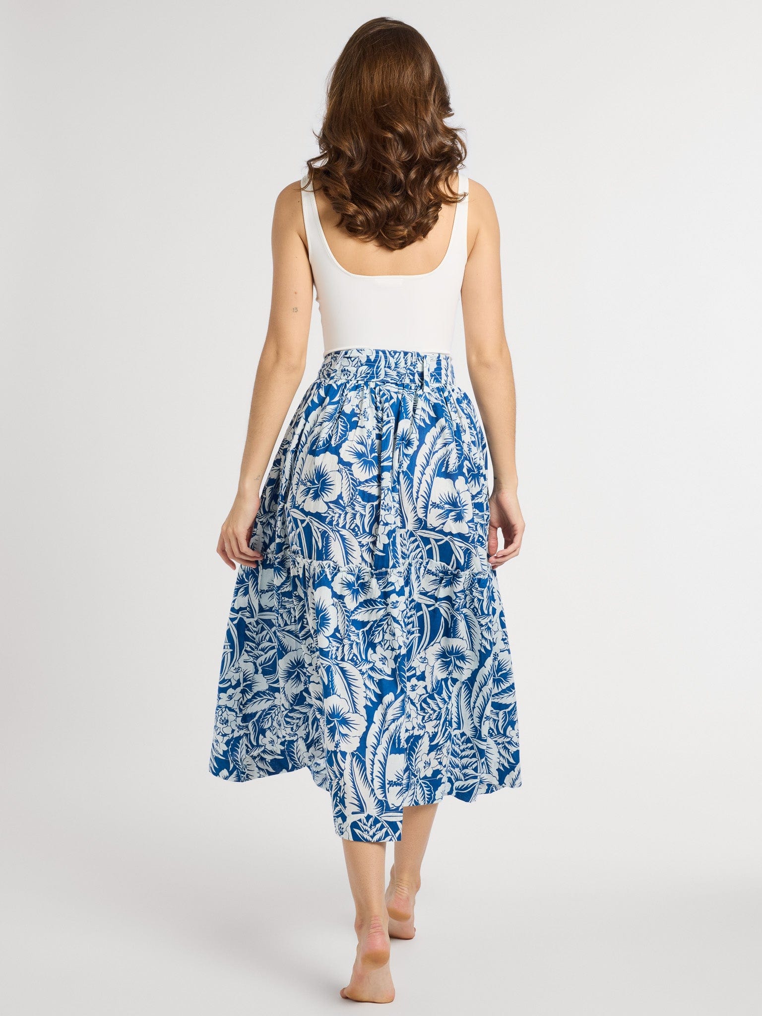 Françoise Skirt in Blue Hibiscus