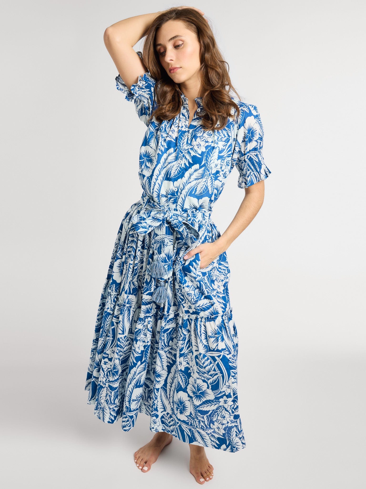 Françoise Skirt in Blue Hibiscus