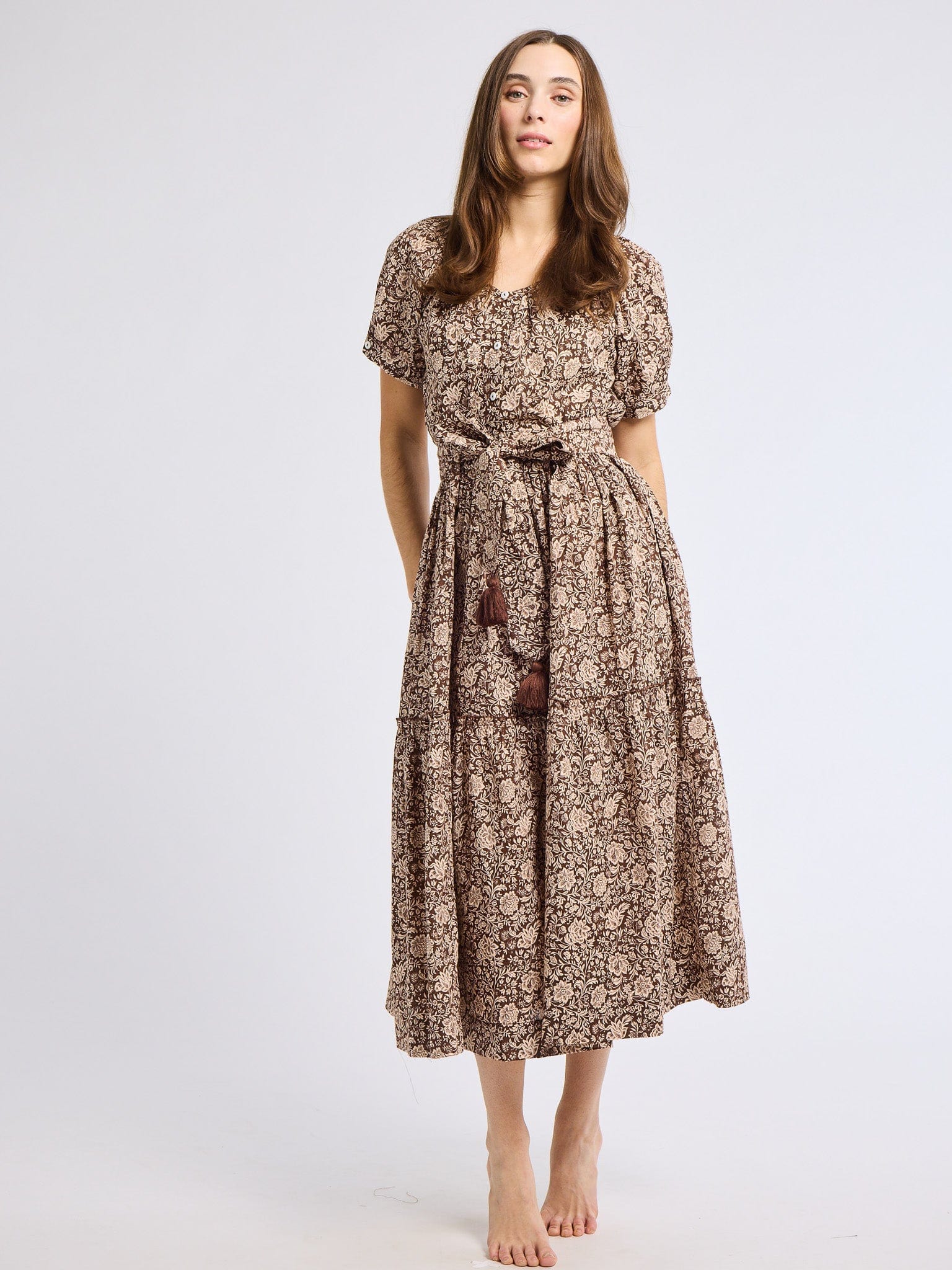Françoise Skirt in Cocoa Floral