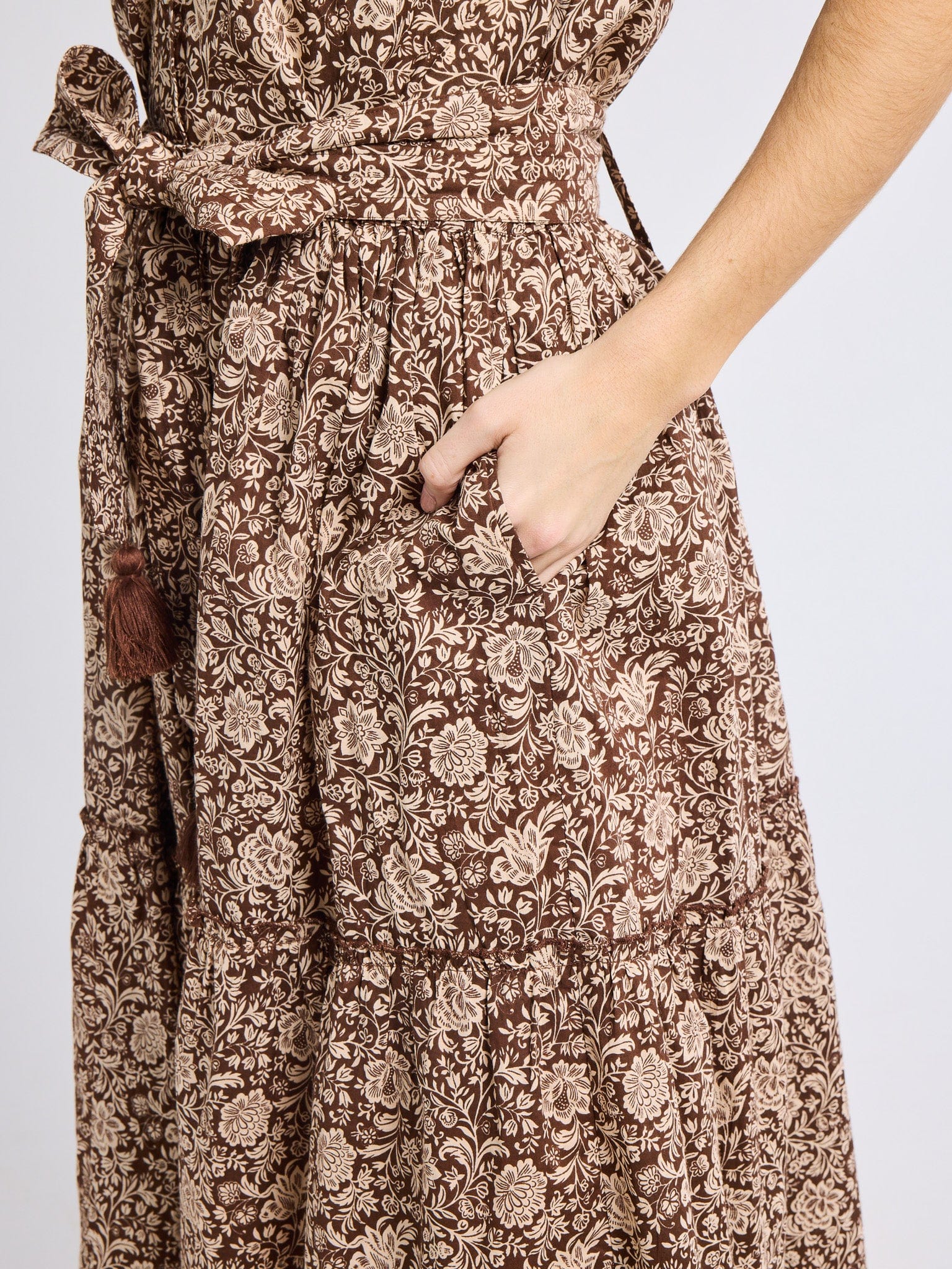 Françoise Skirt in Cocoa Floral