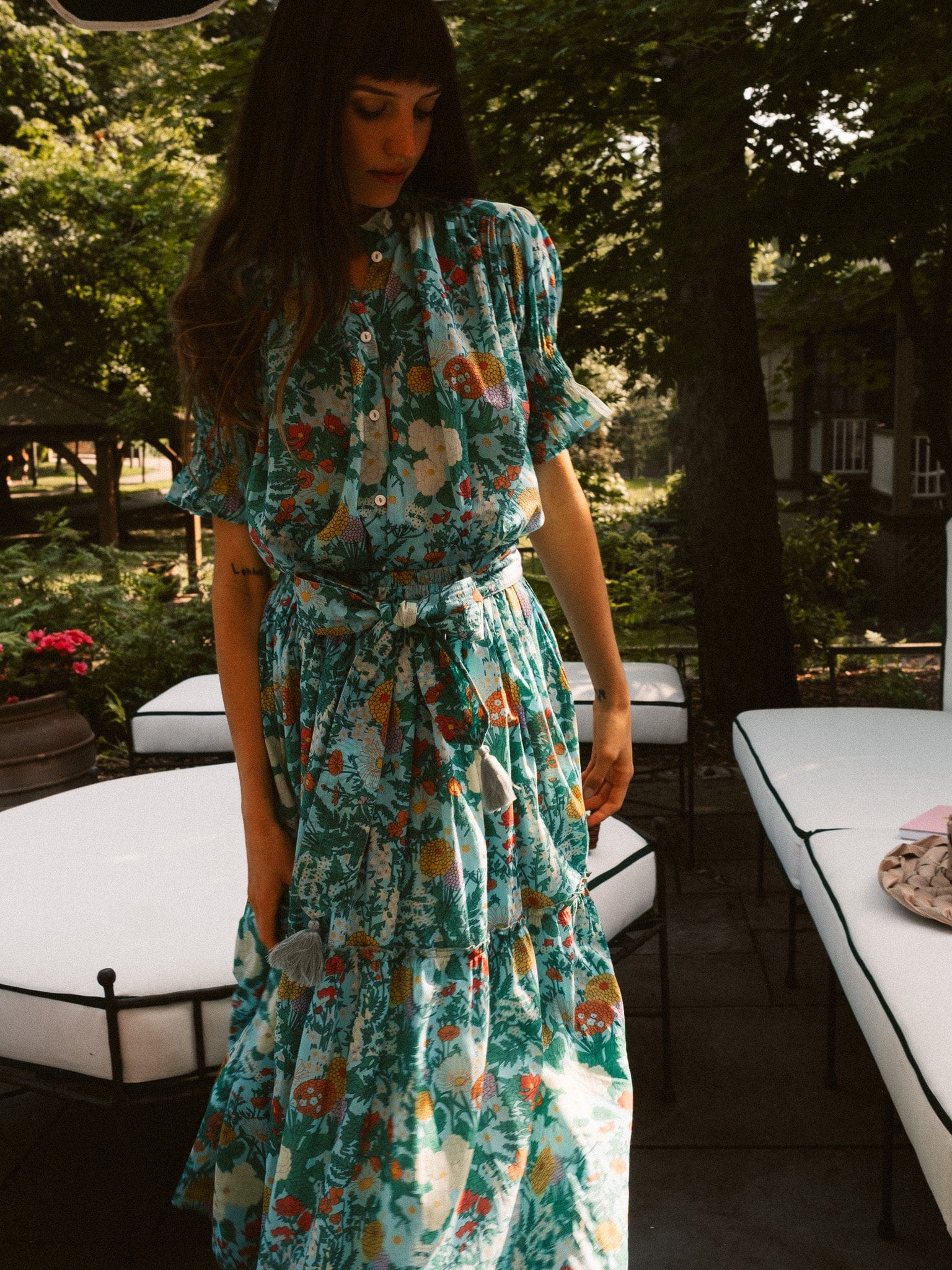 Marnie Top in Swedish Garden