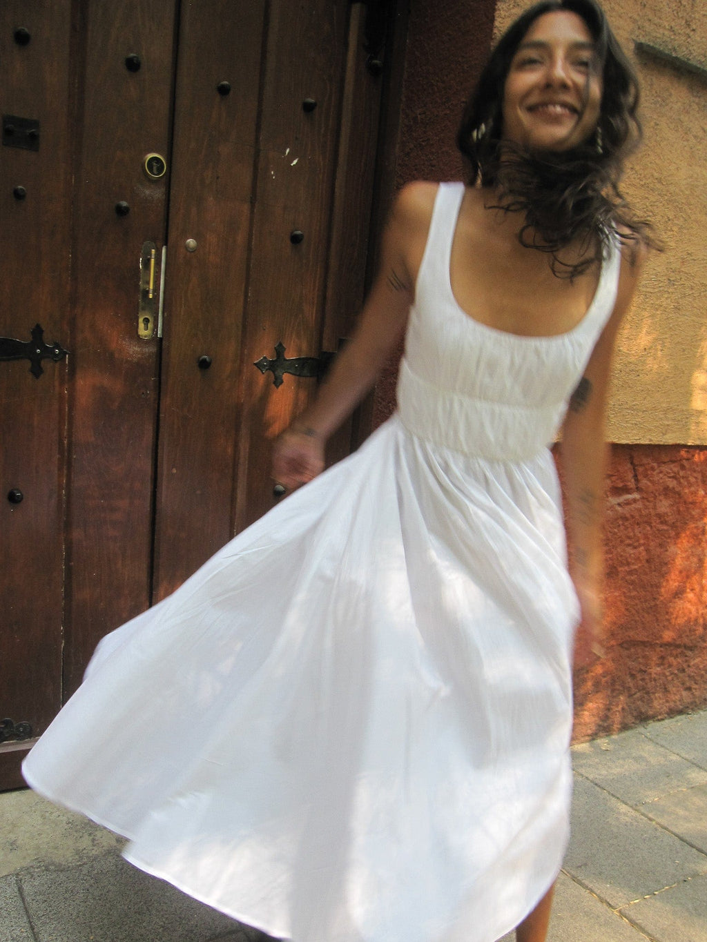 Frannie Dress in White