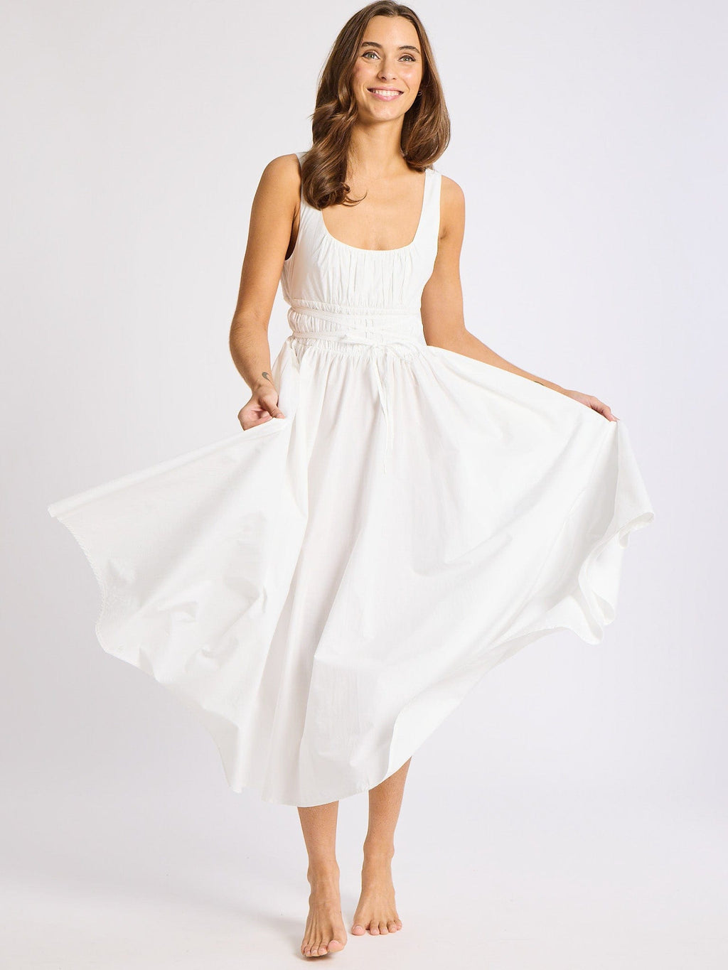 Frannie Dress in White