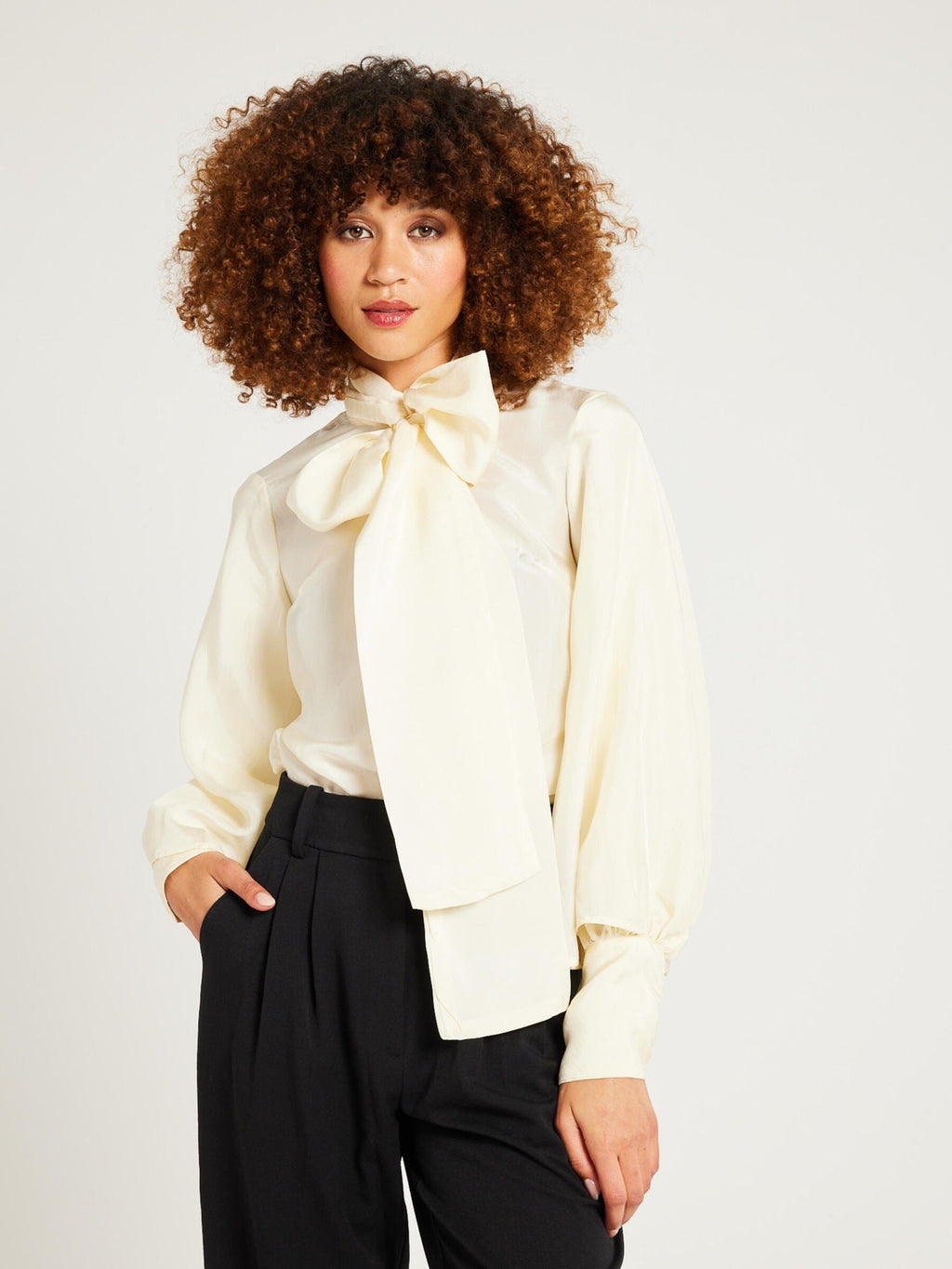 Gigi Top in Ivory Silk