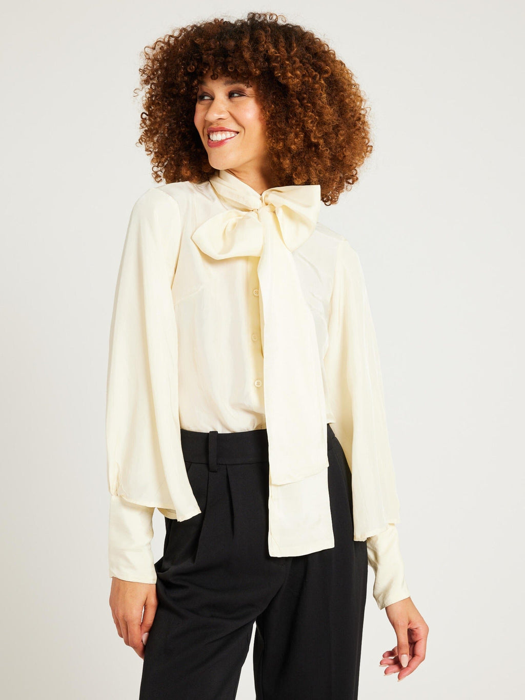 Gigi Top in Ivory Silk