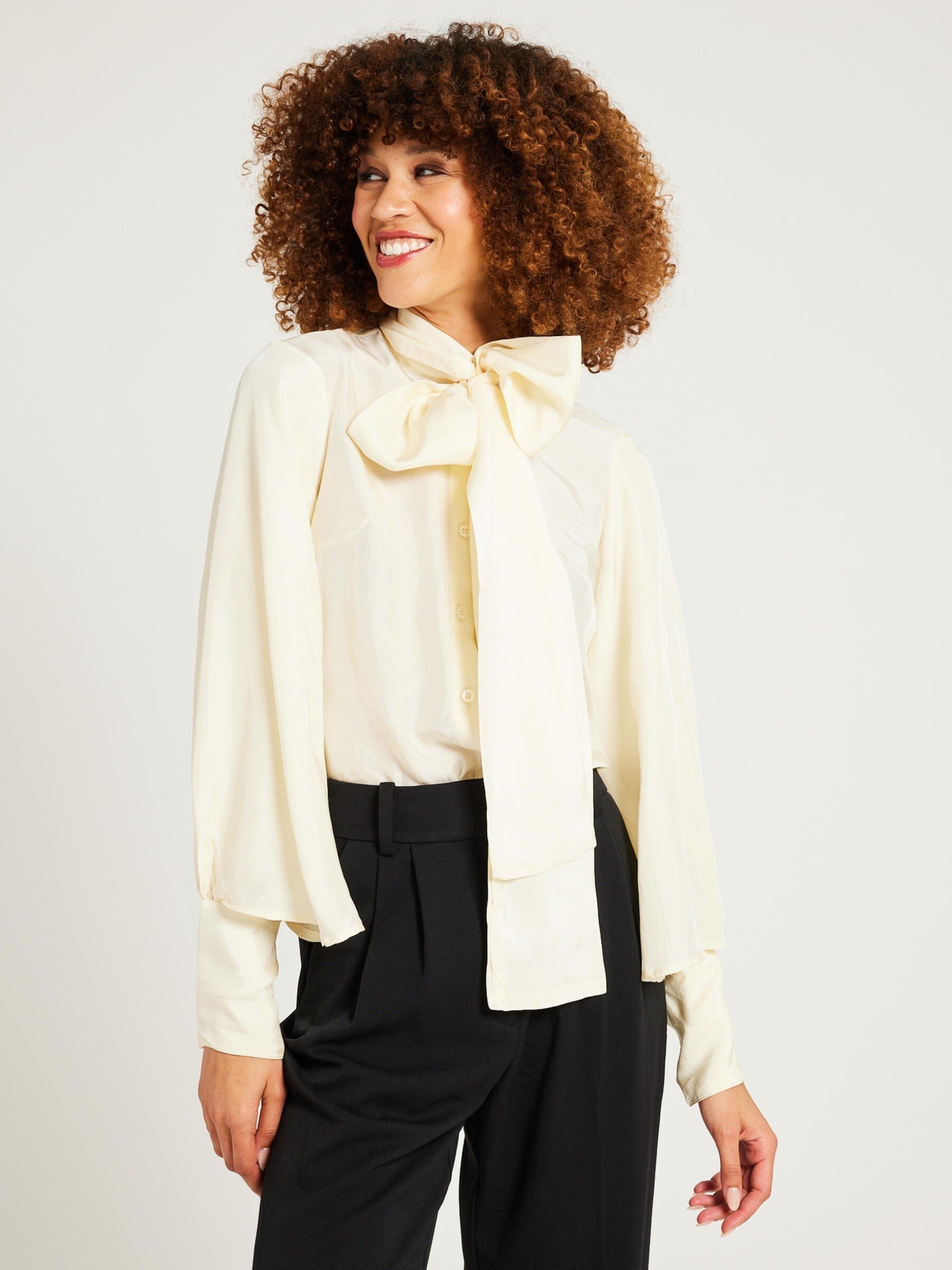 Gigi Top in Ivory Silk