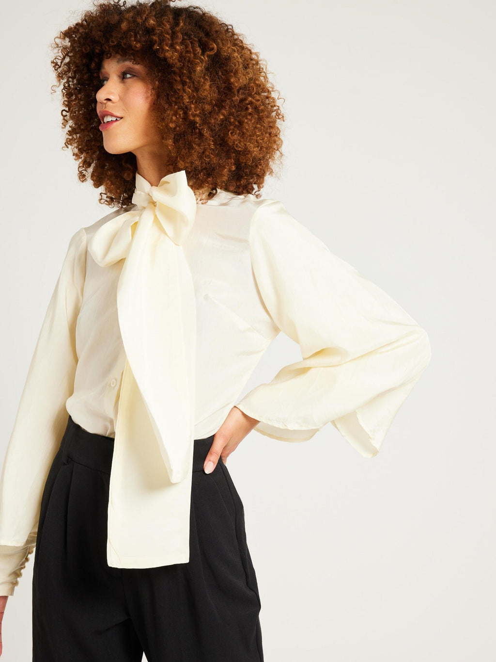 Gigi Top in Ivory Silk