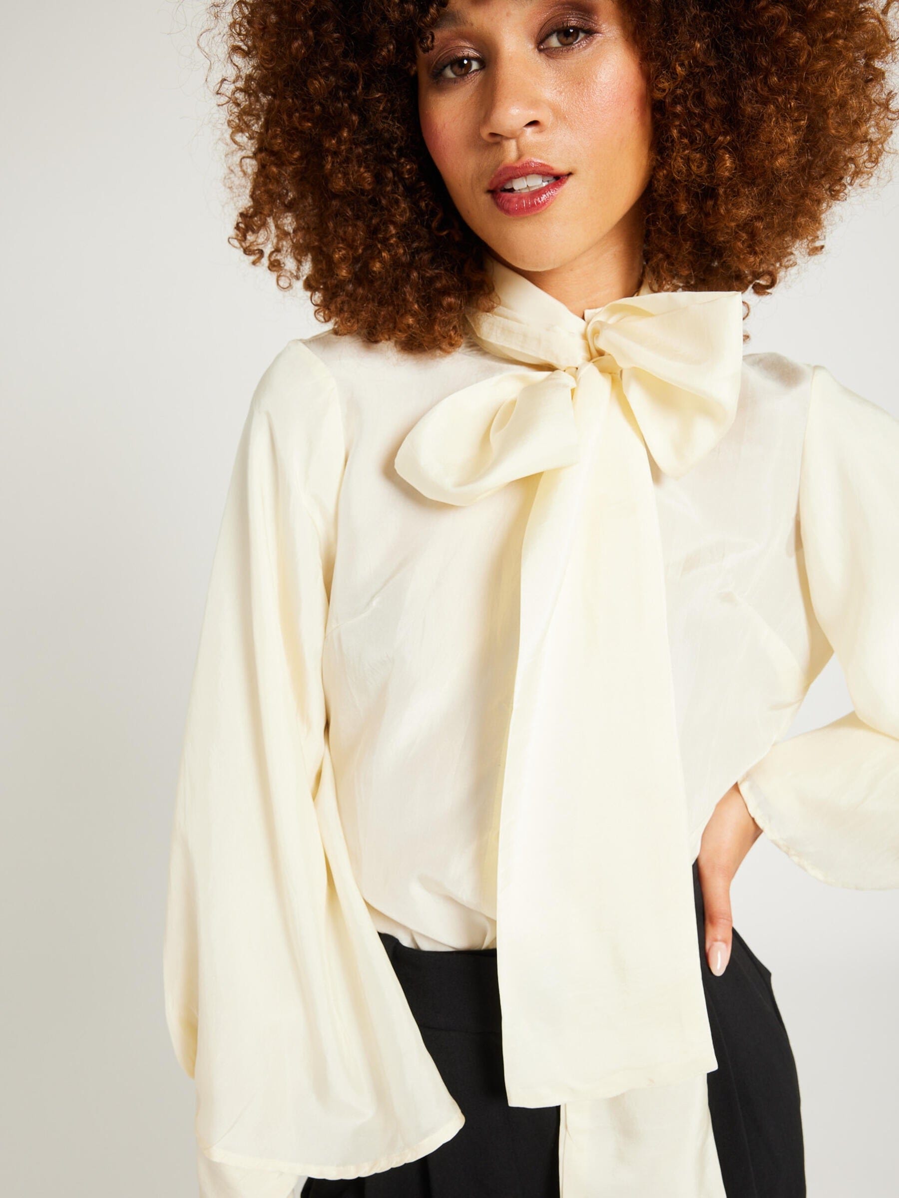 Gigi Top in Ivory Silk