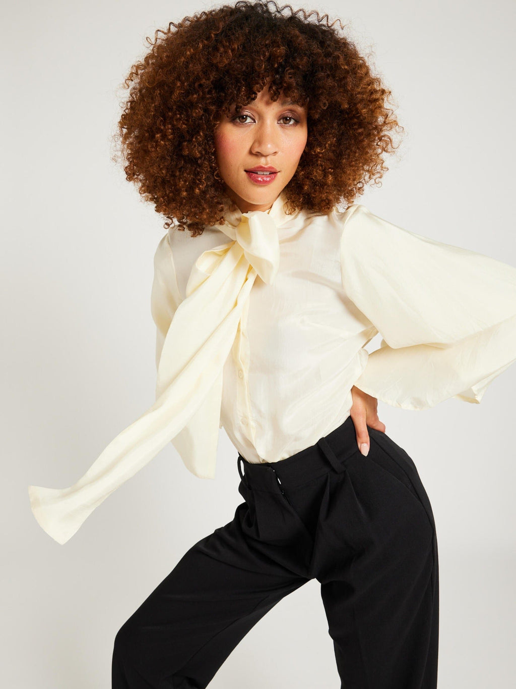 Gigi Top in Ivory Silk