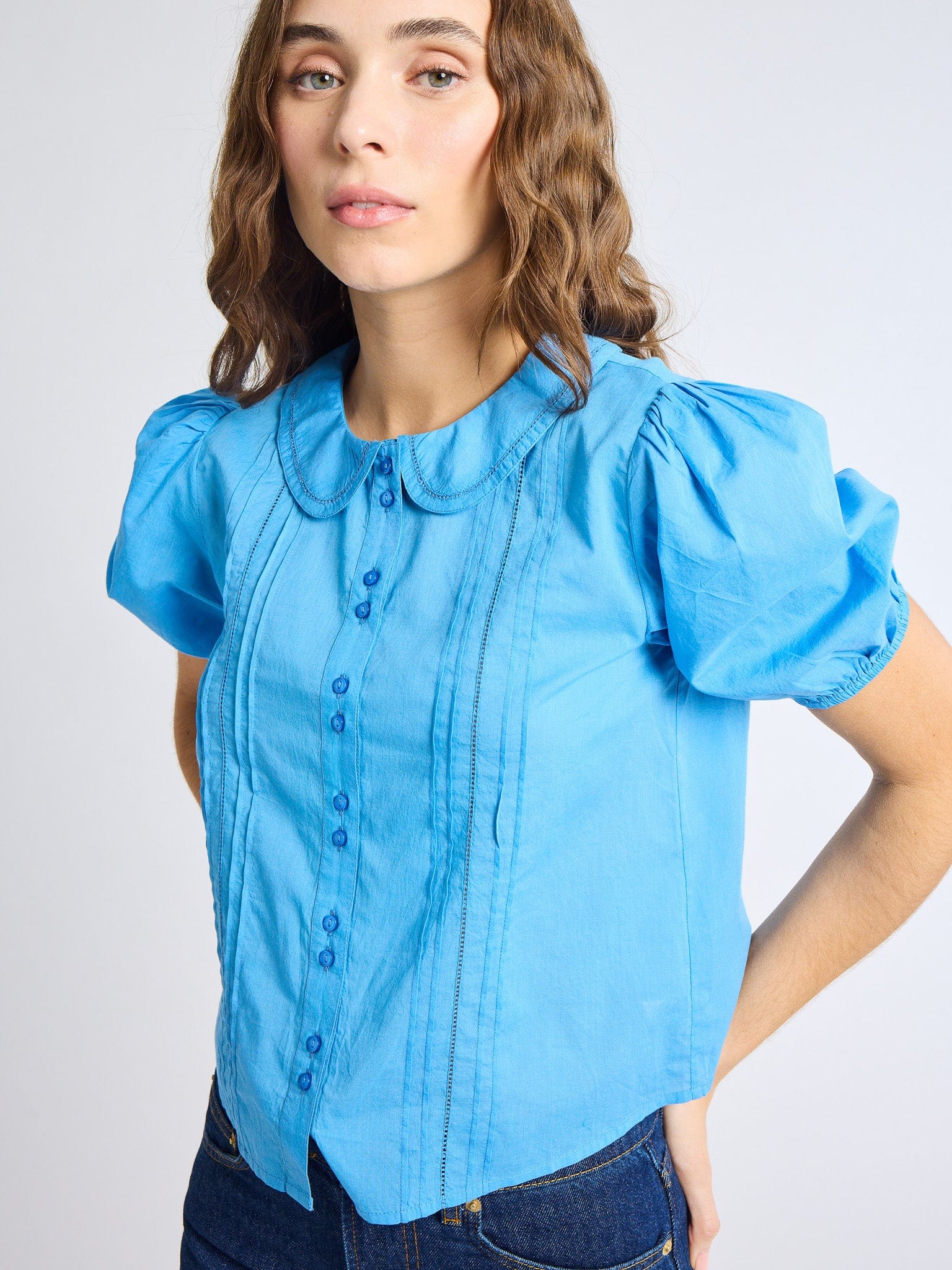 Harriet Top in Cendre Blue