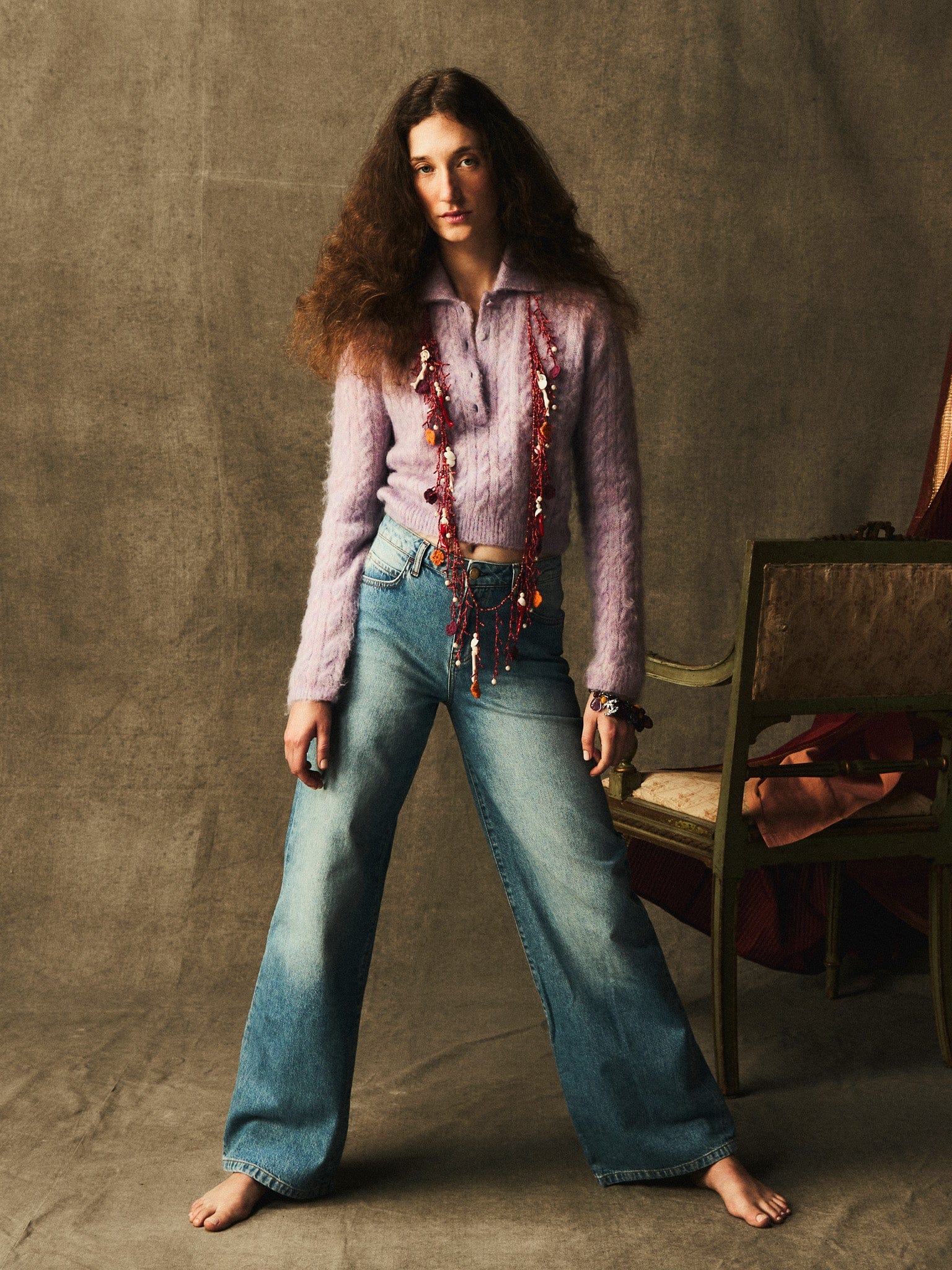 Lizzie Mid Rise Slouchy Jean in Pacific