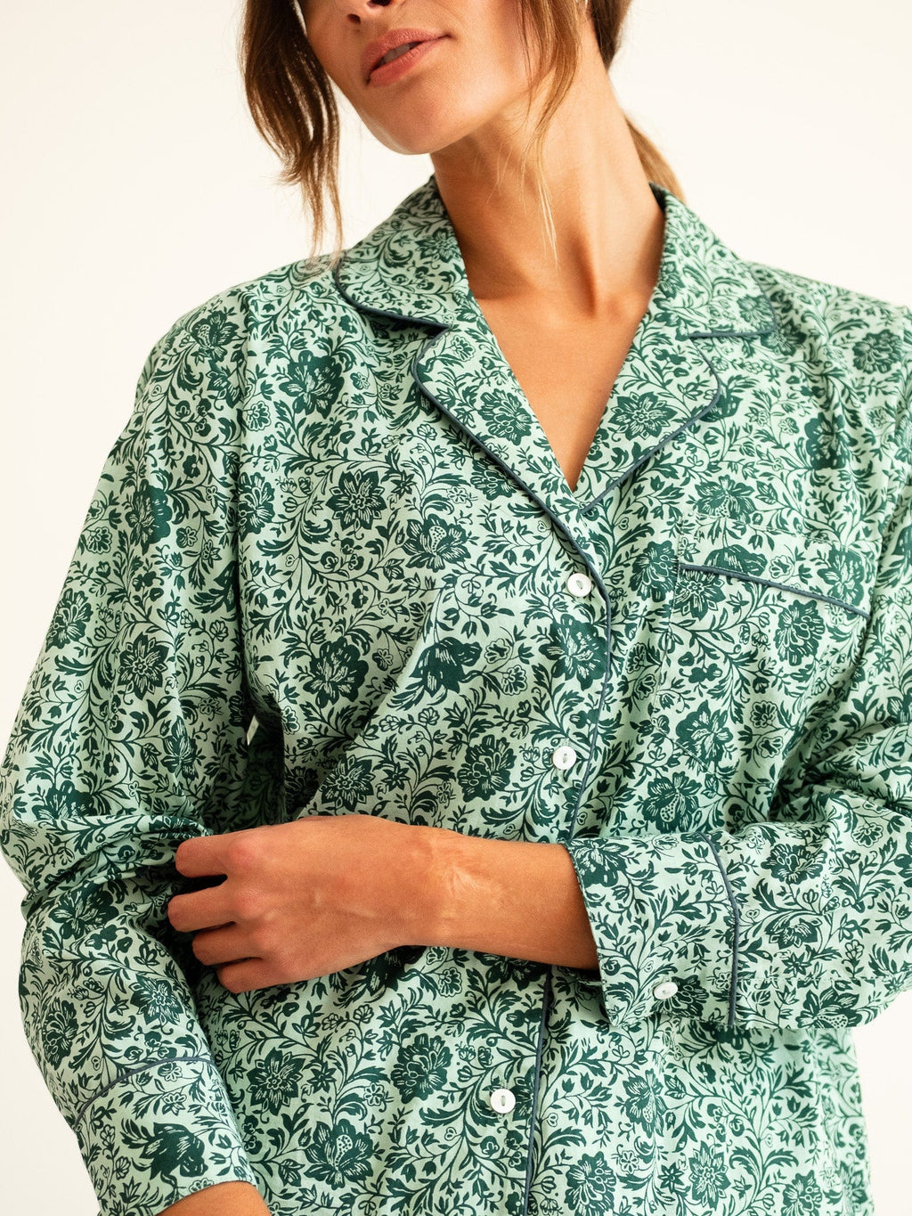 Iris Top in Jade Floral