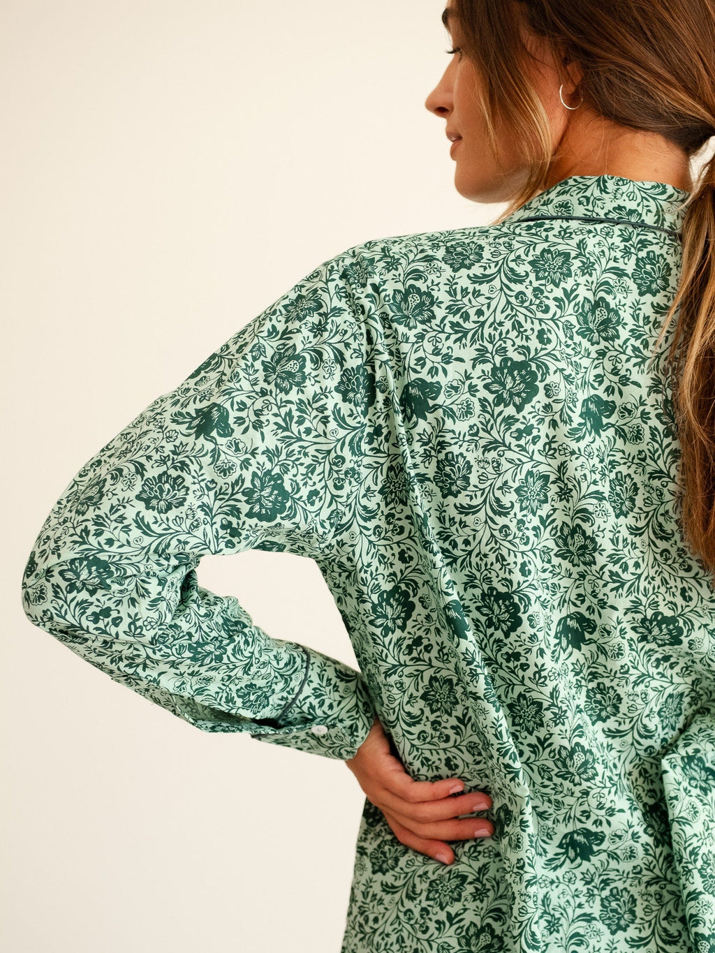 Iris Top in Jade Floral