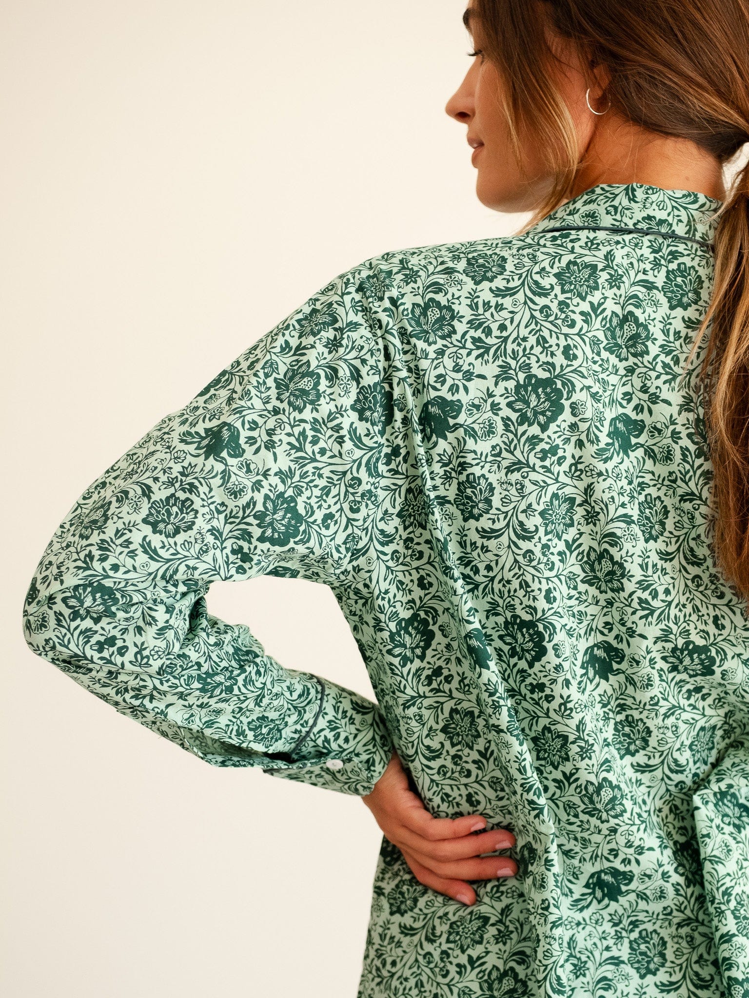 Iris Top in Jade Floral