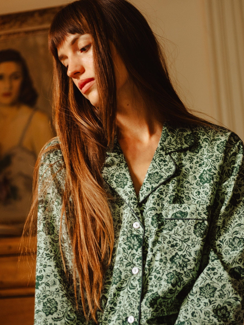 Iris Top in Jade Floral