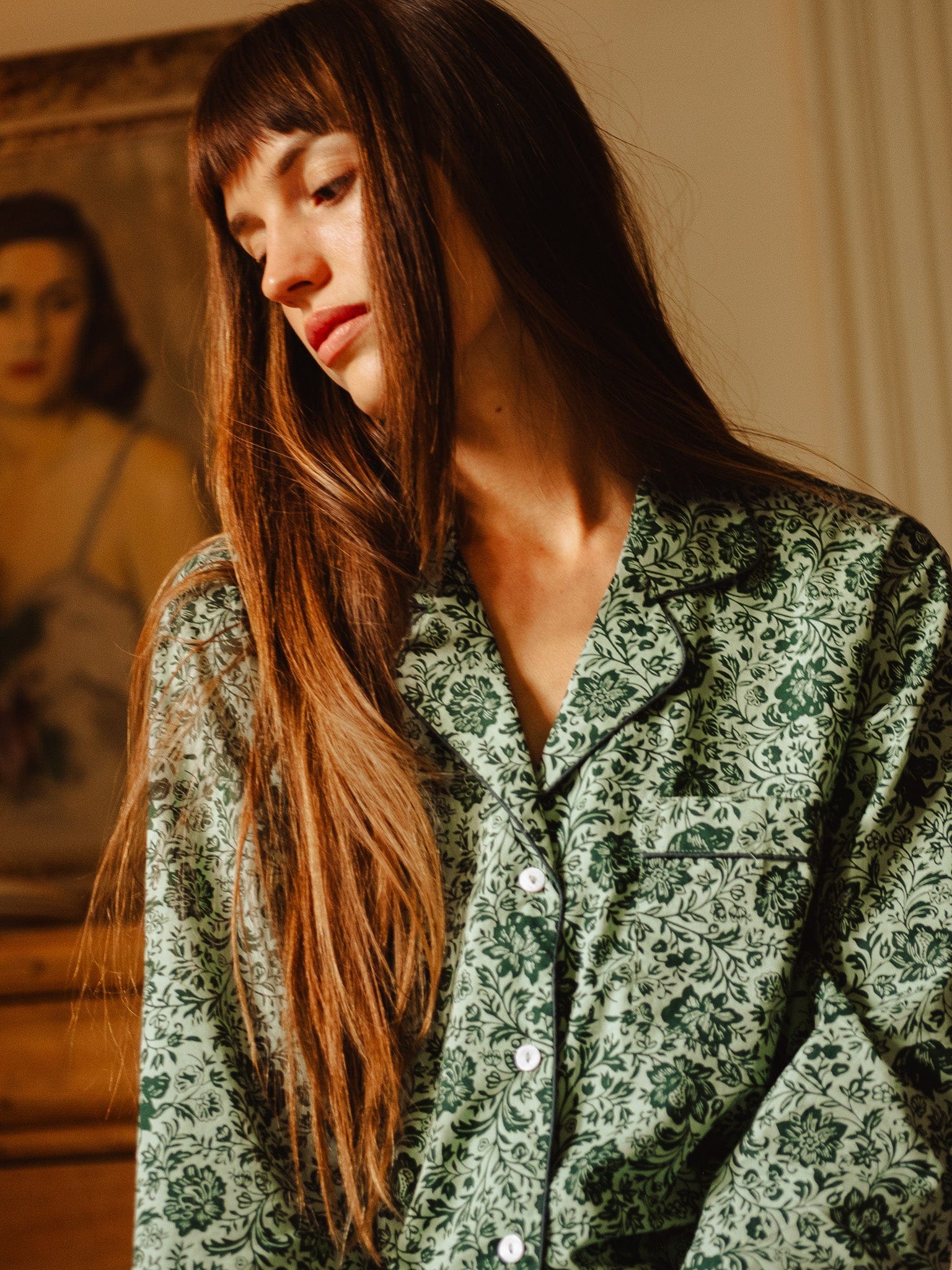 Iris Top in Jade Floral