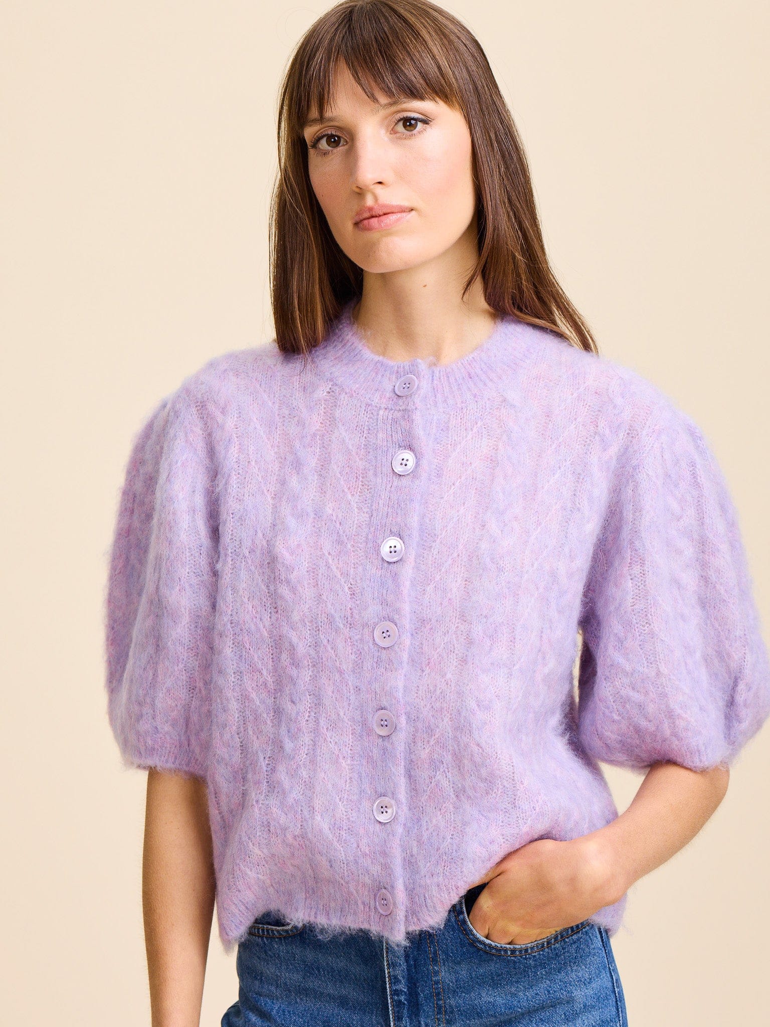 Isa Cardigan in Lilac