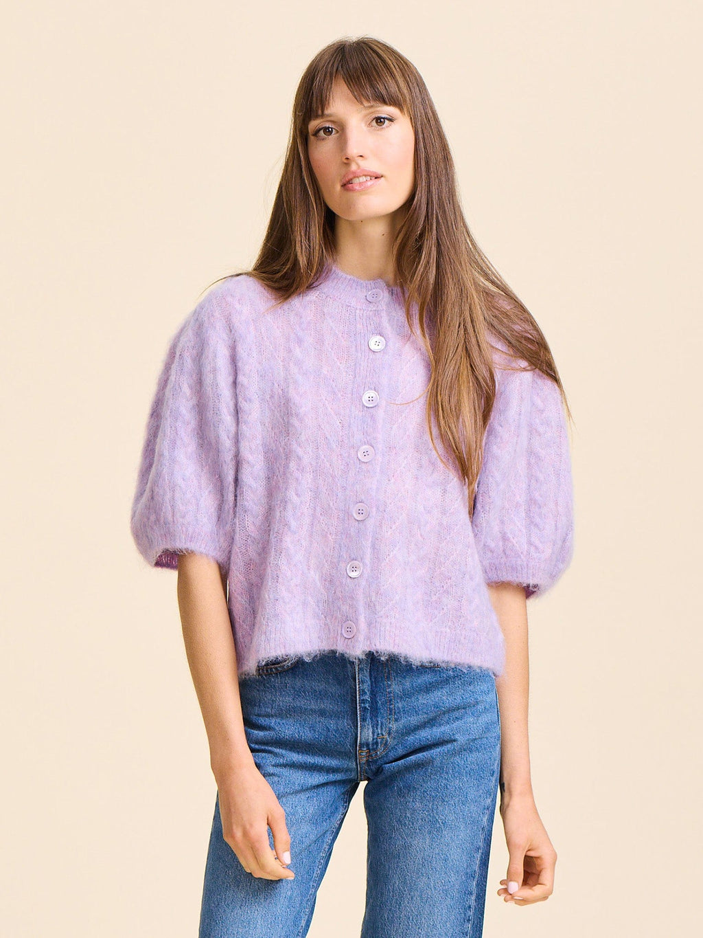 Isa Cardigan in Lilac