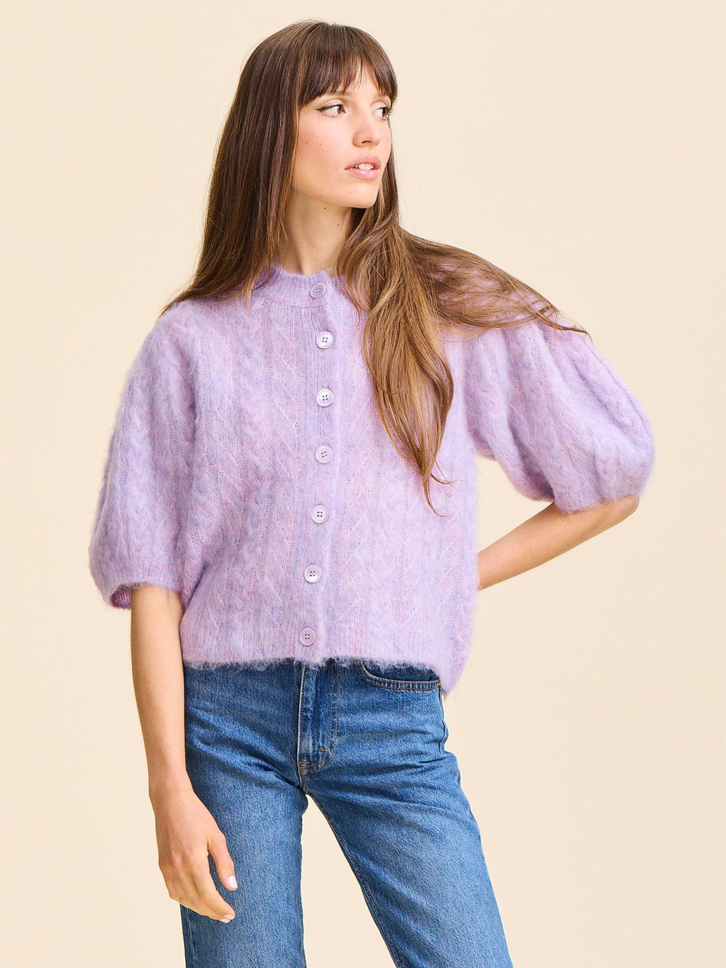 Isa Cardigan in Lilac